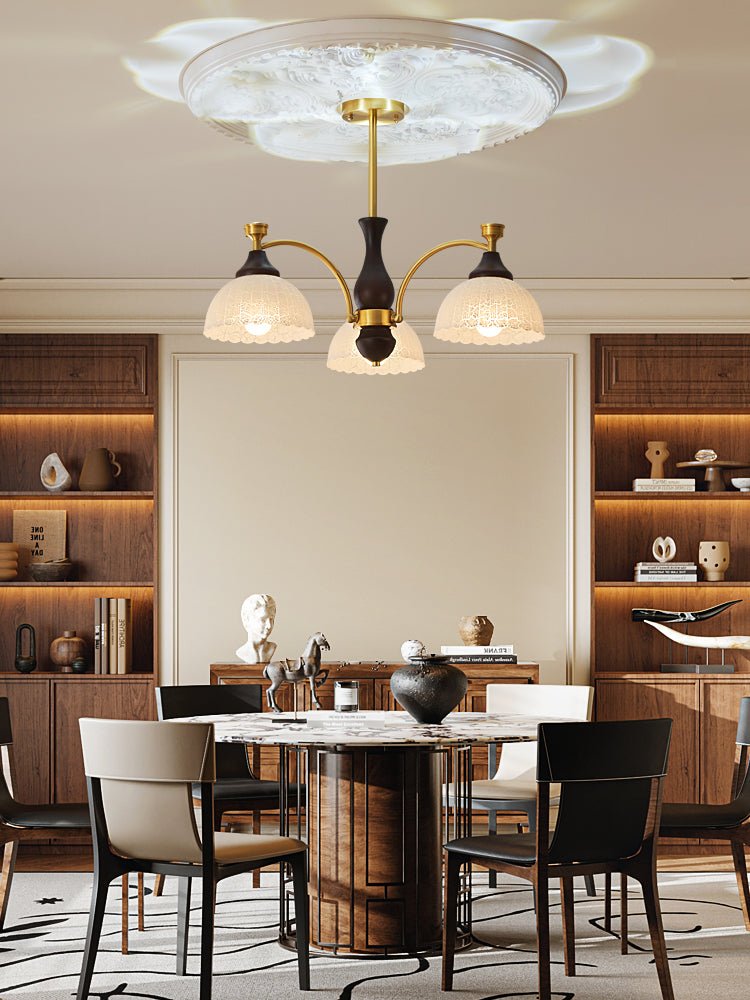 Avvynila Traditional Elegance Vintage Brass Wood Chandelier - Letslighting