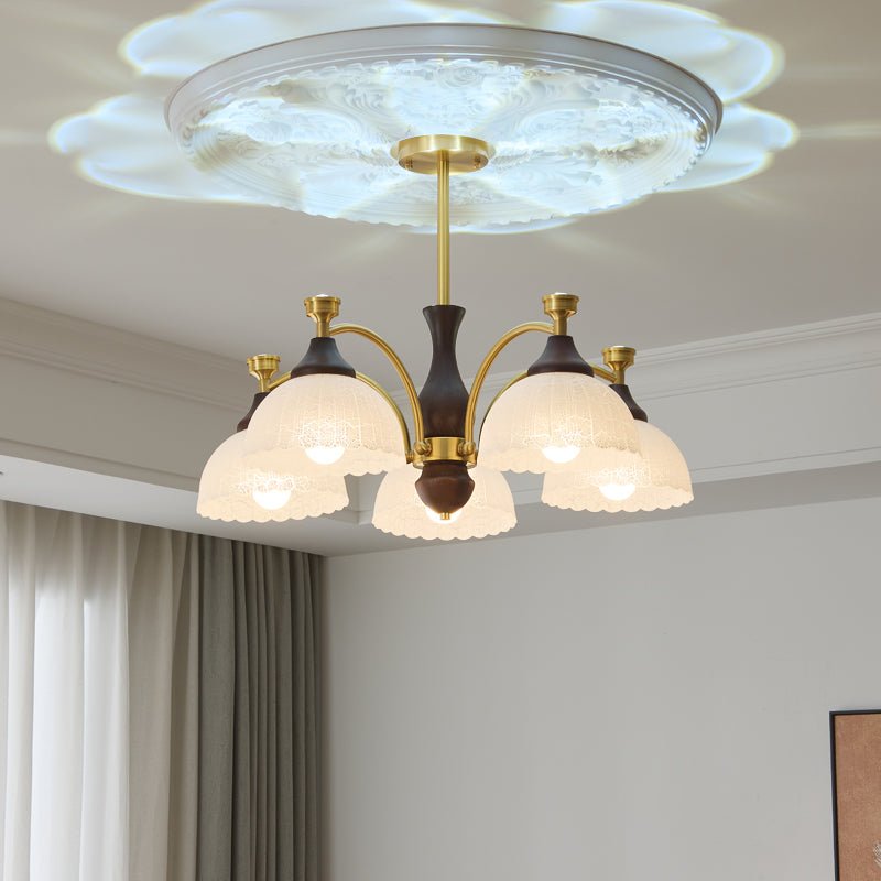Avvynila Traditional Elegance Vintage Brass Wood Chandelier - Letslighting
