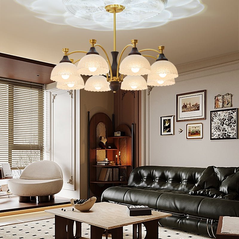Avvynila Traditional Elegance Vintage Brass Wood Chandelier - Letslighting
