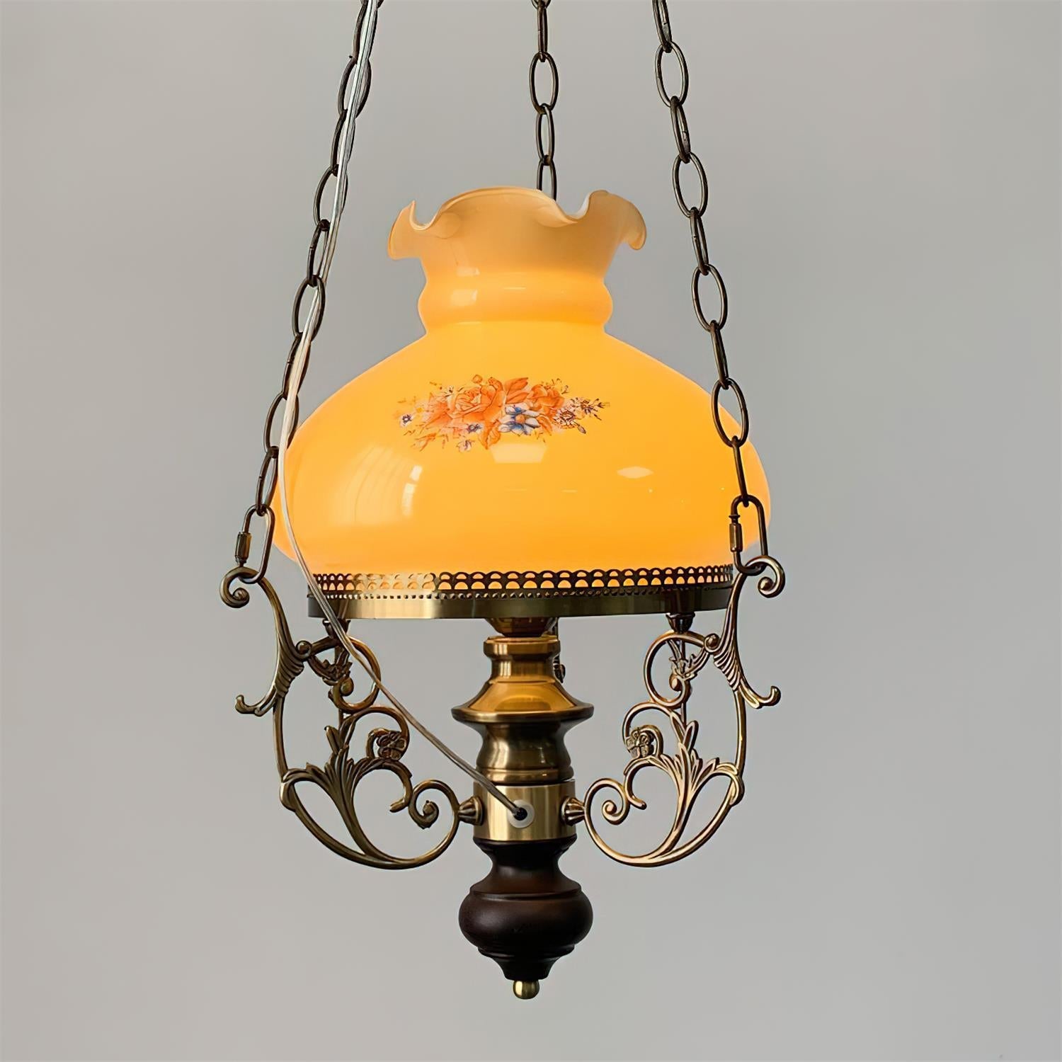 Rosetta Pendant Lamp Vintage Floral Accent - Letslighting