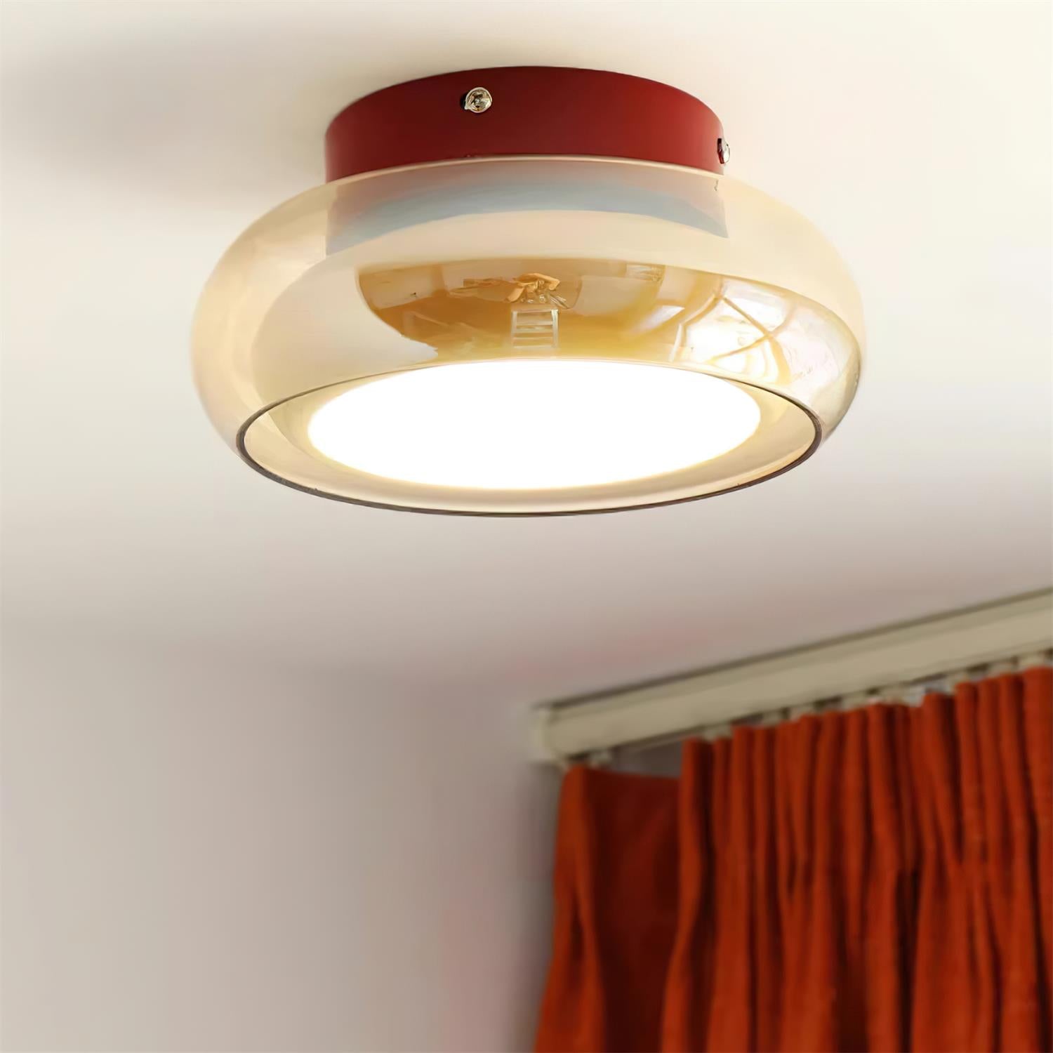 Valentina Retro Glass Flush Mount Ceiling Light
