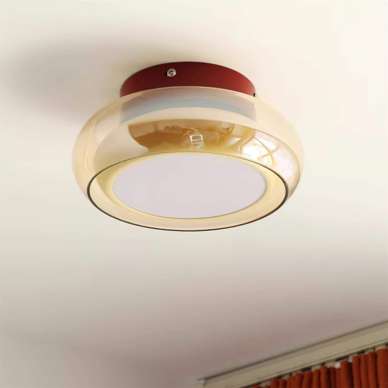 Valentina Retro Glass Flush Mount Ceiling Light