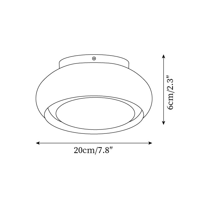 Valentina Retro Glass Flush Mount Ceiling Light