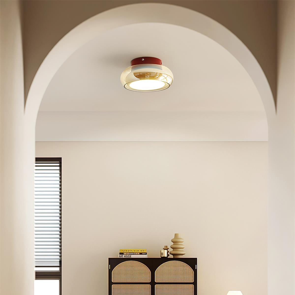 Valentina Retro Glass Flush Mount Ceiling Light