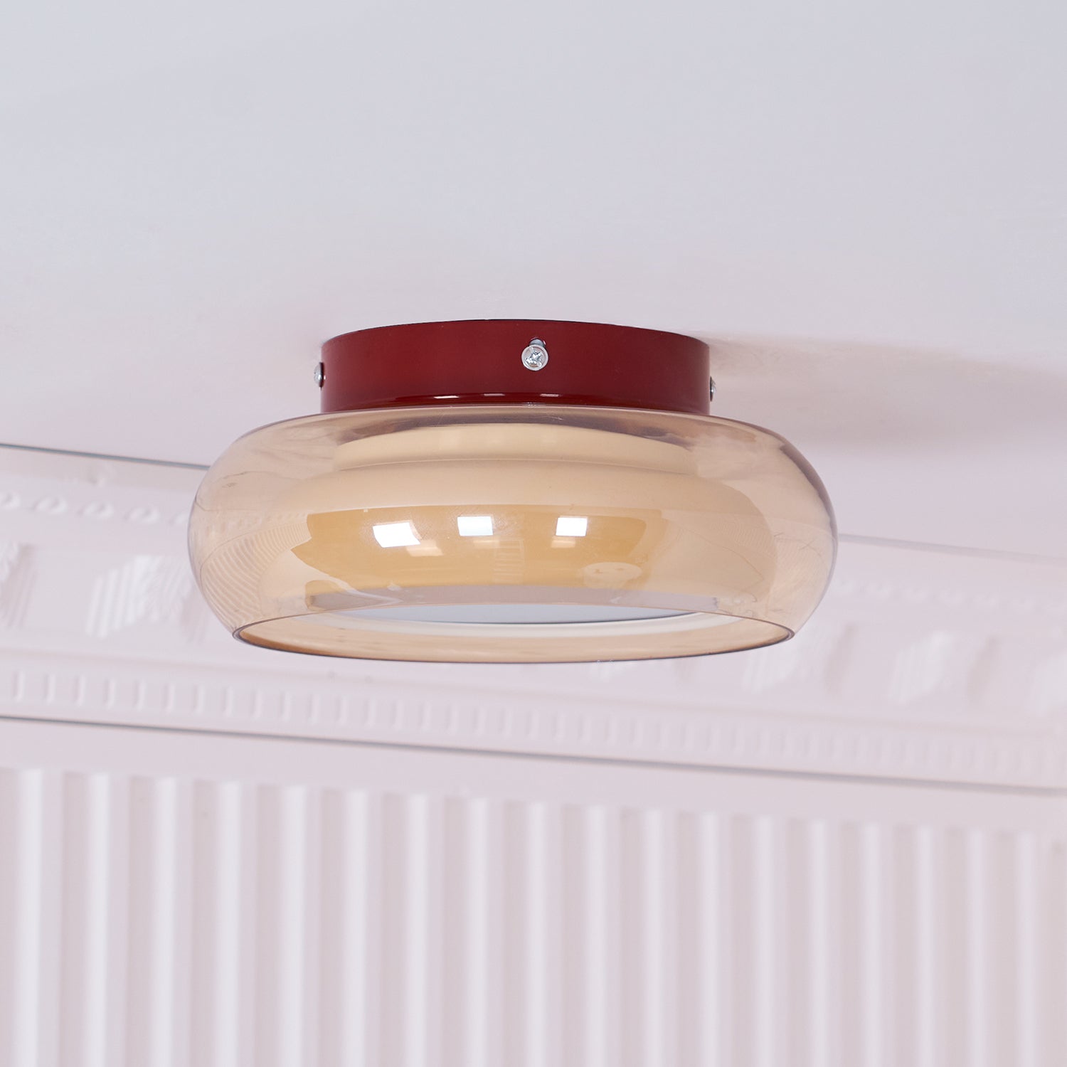Valentina Retro Glass Flush Mount Ceiling Light