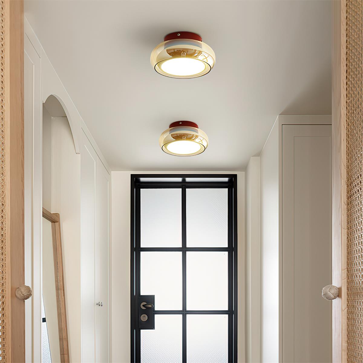 Valentina Retro Glass Flush Mount Ceiling Light