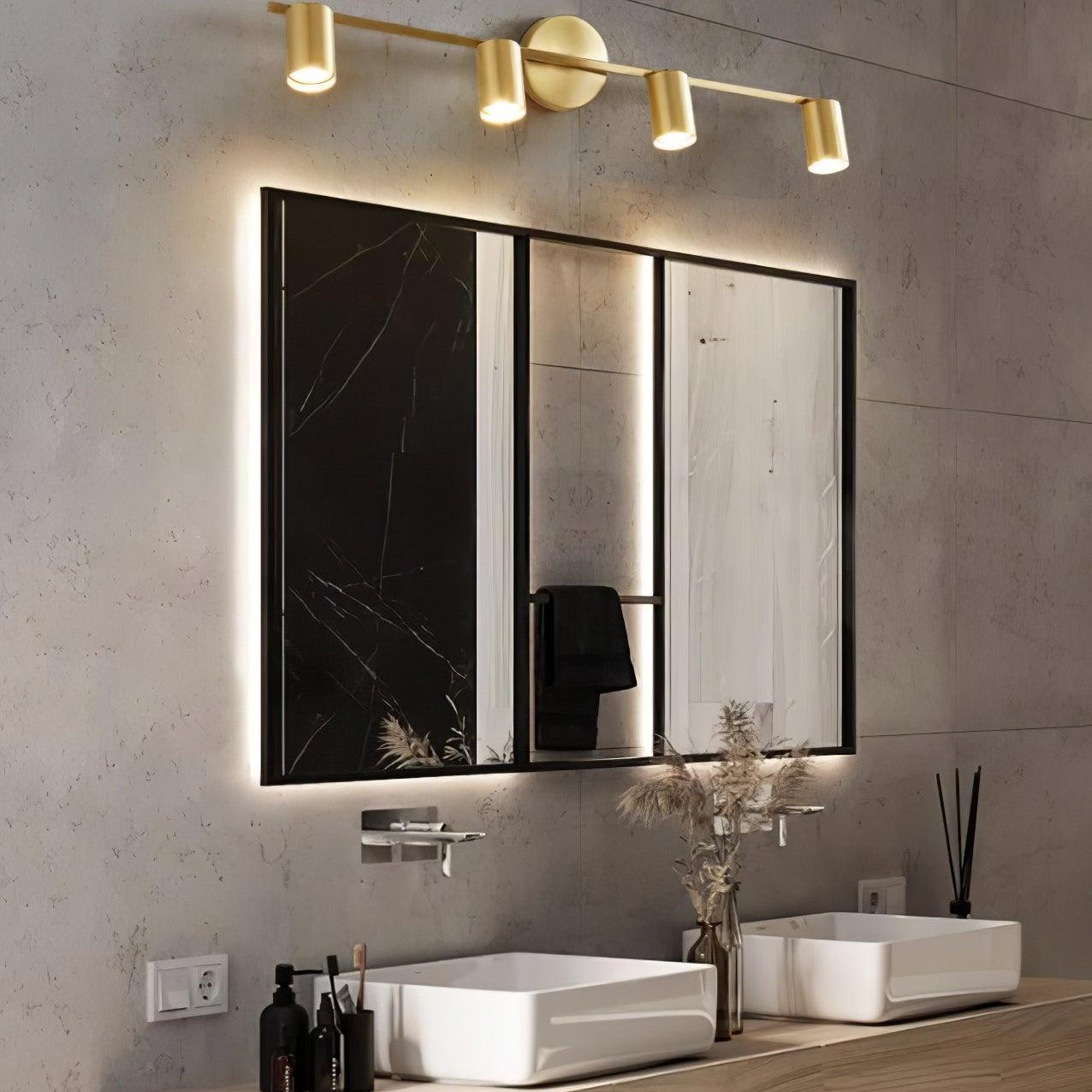 Grover Rotatable Brass Spotlight Wall Light - Letslighting