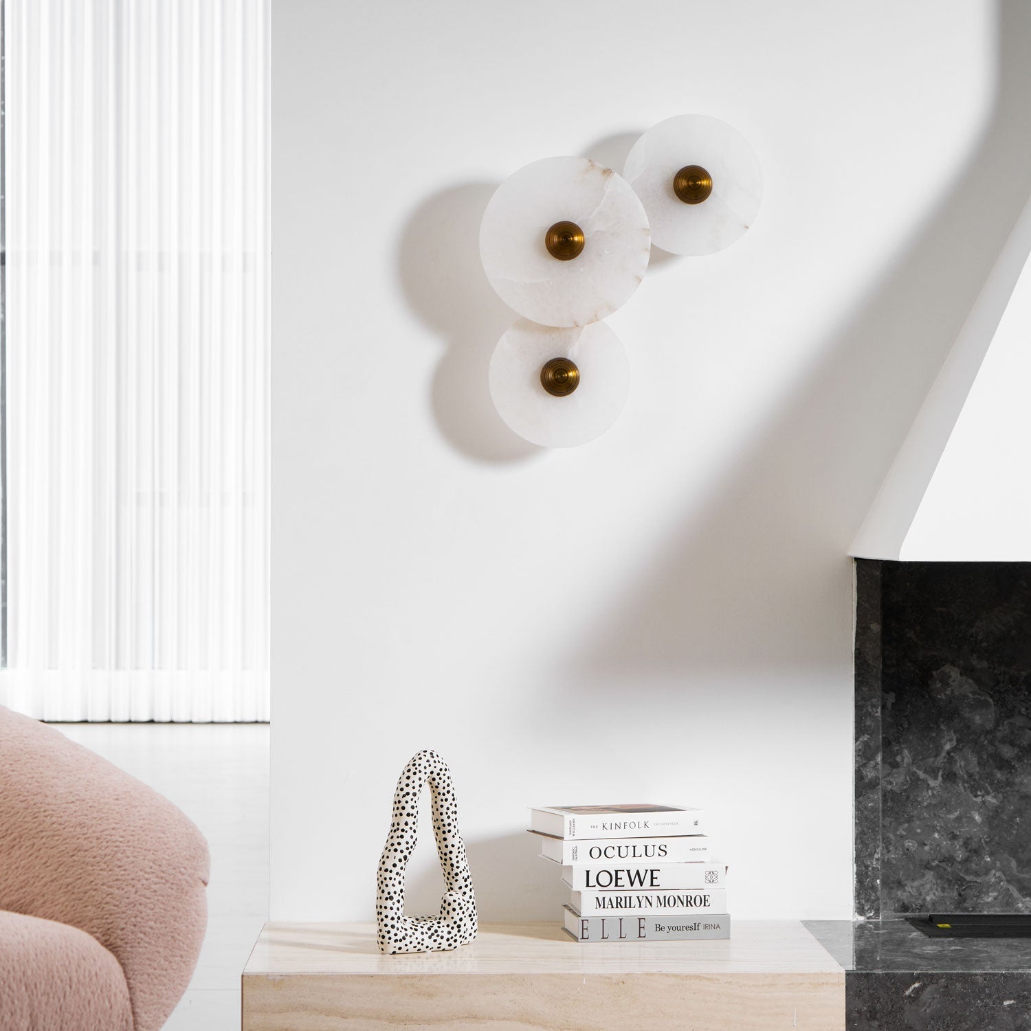 Selene Minimalist Alabaster Ceiling Light - Letslighting