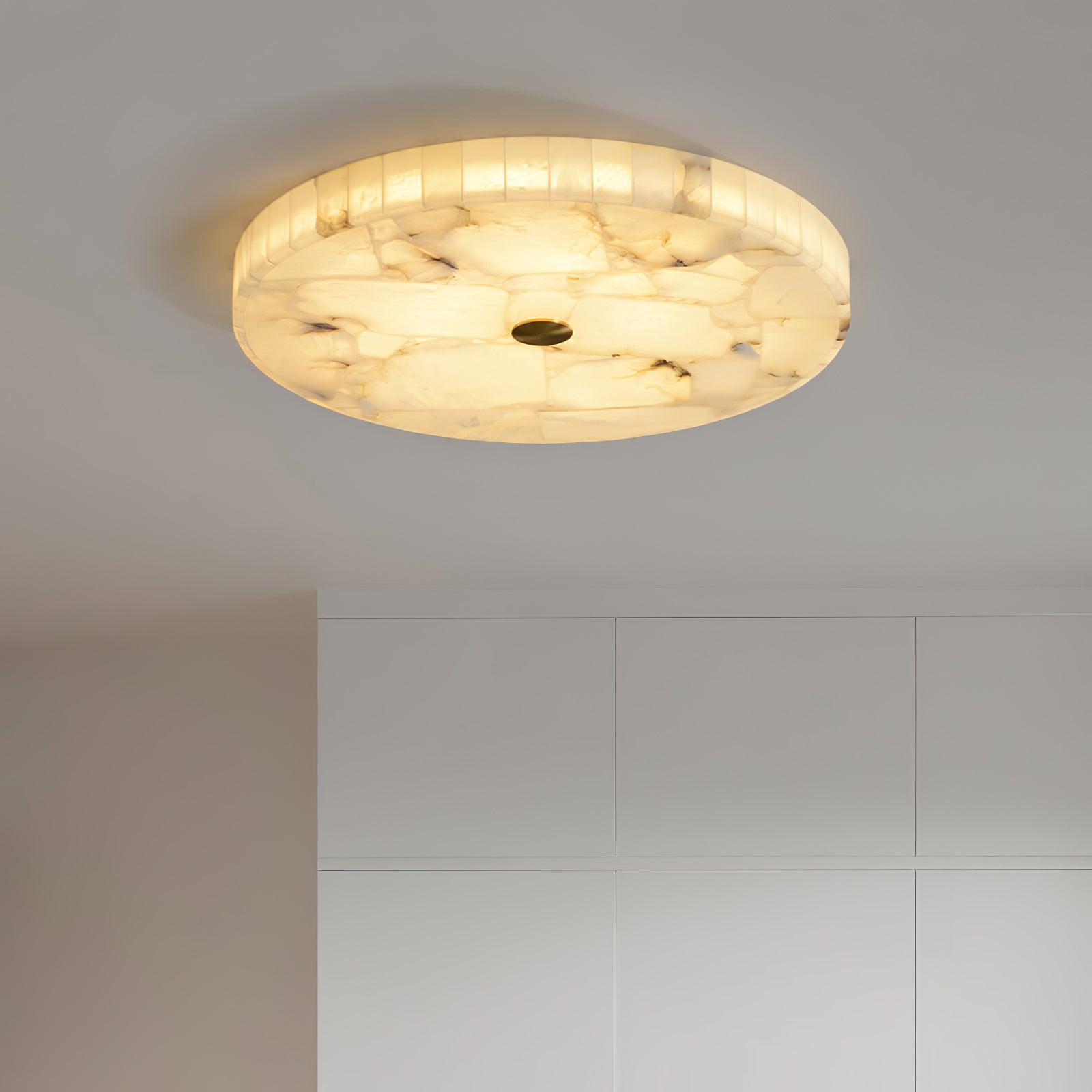 Kristy Round Alabaster Ceiling Lamp