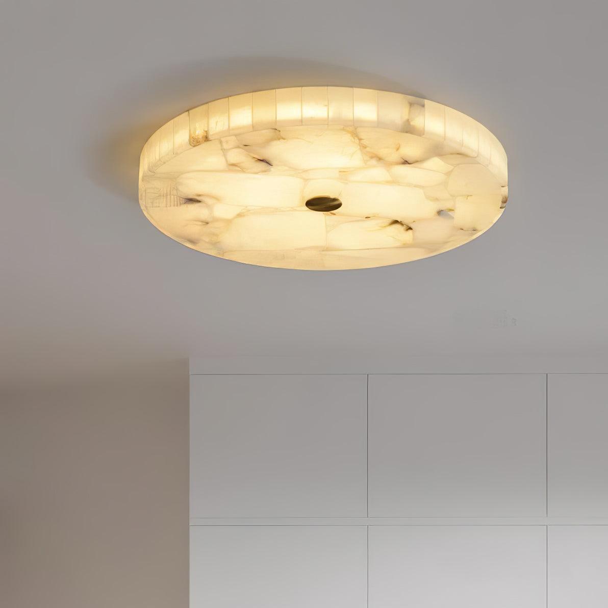 Kristy Round Alabaster Ceiling Lamp