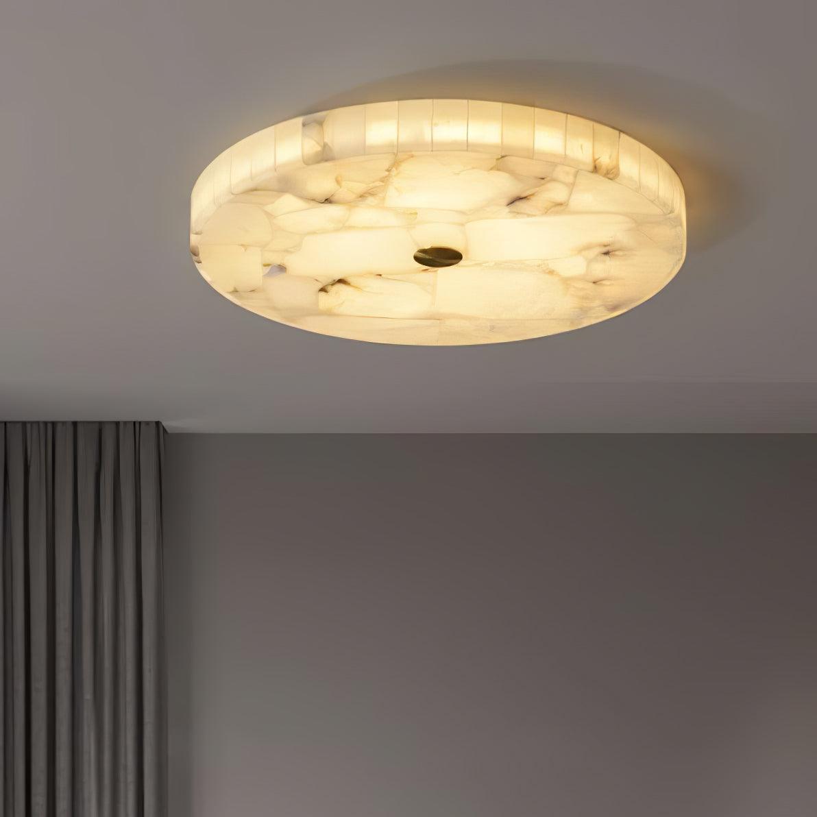 Kristy Round Alabaster Ceiling Lamp