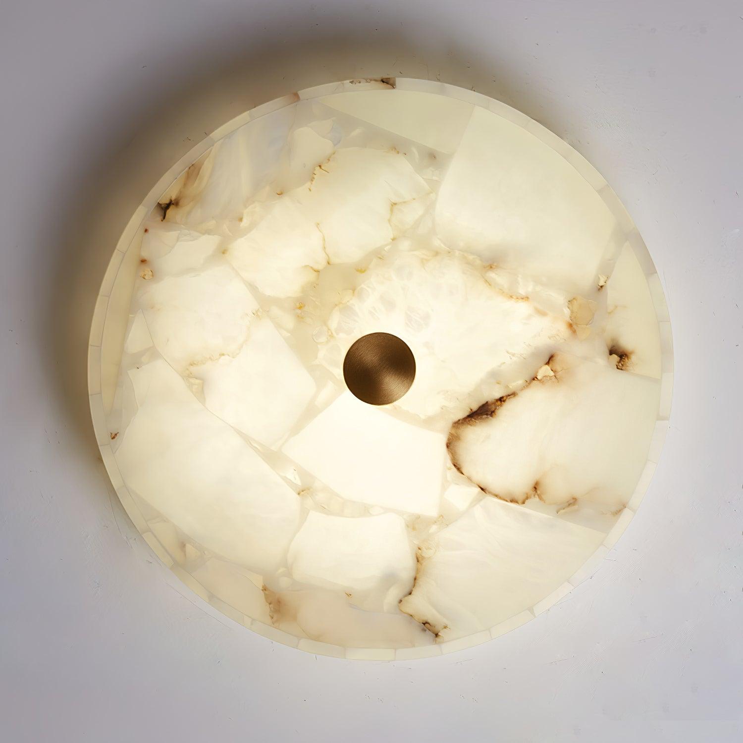 Kristy Round Alabaster Ceiling Lamp