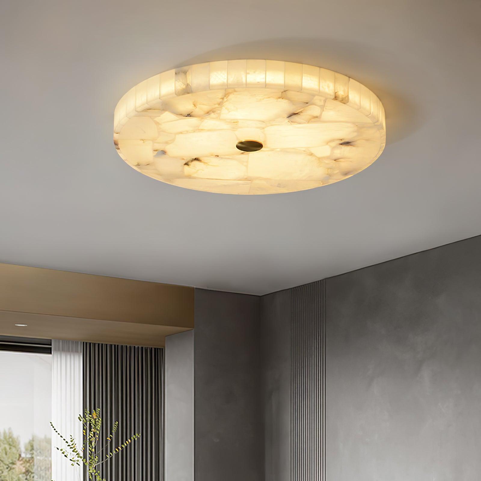 Kristy Round Alabaster Ceiling Lamp