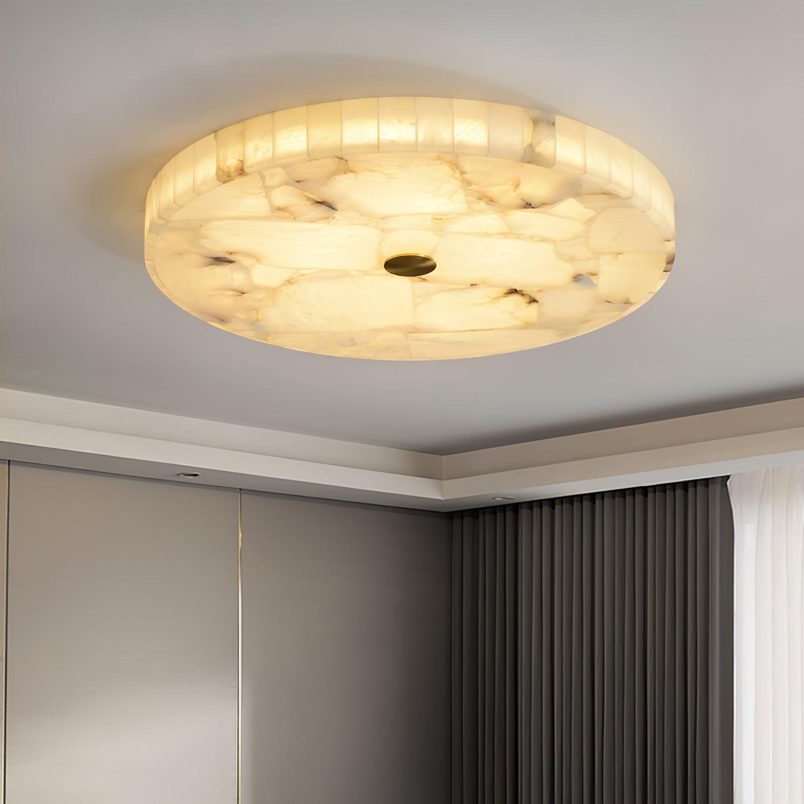 Kristy Round Alabaster Ceiling Lamp
