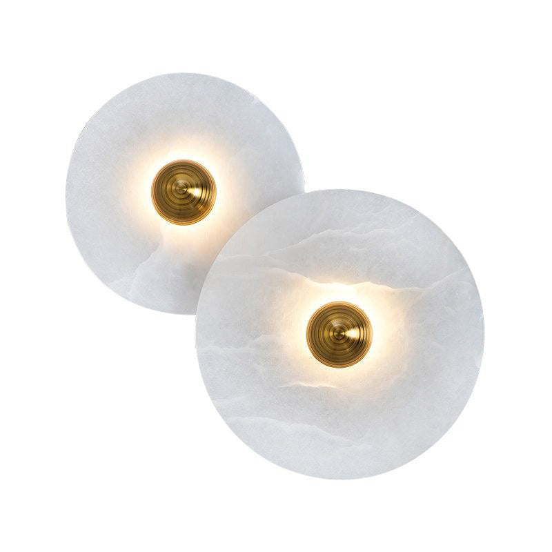 Round Wall Lamp Alabaster Cluster Trio - Letslighting
