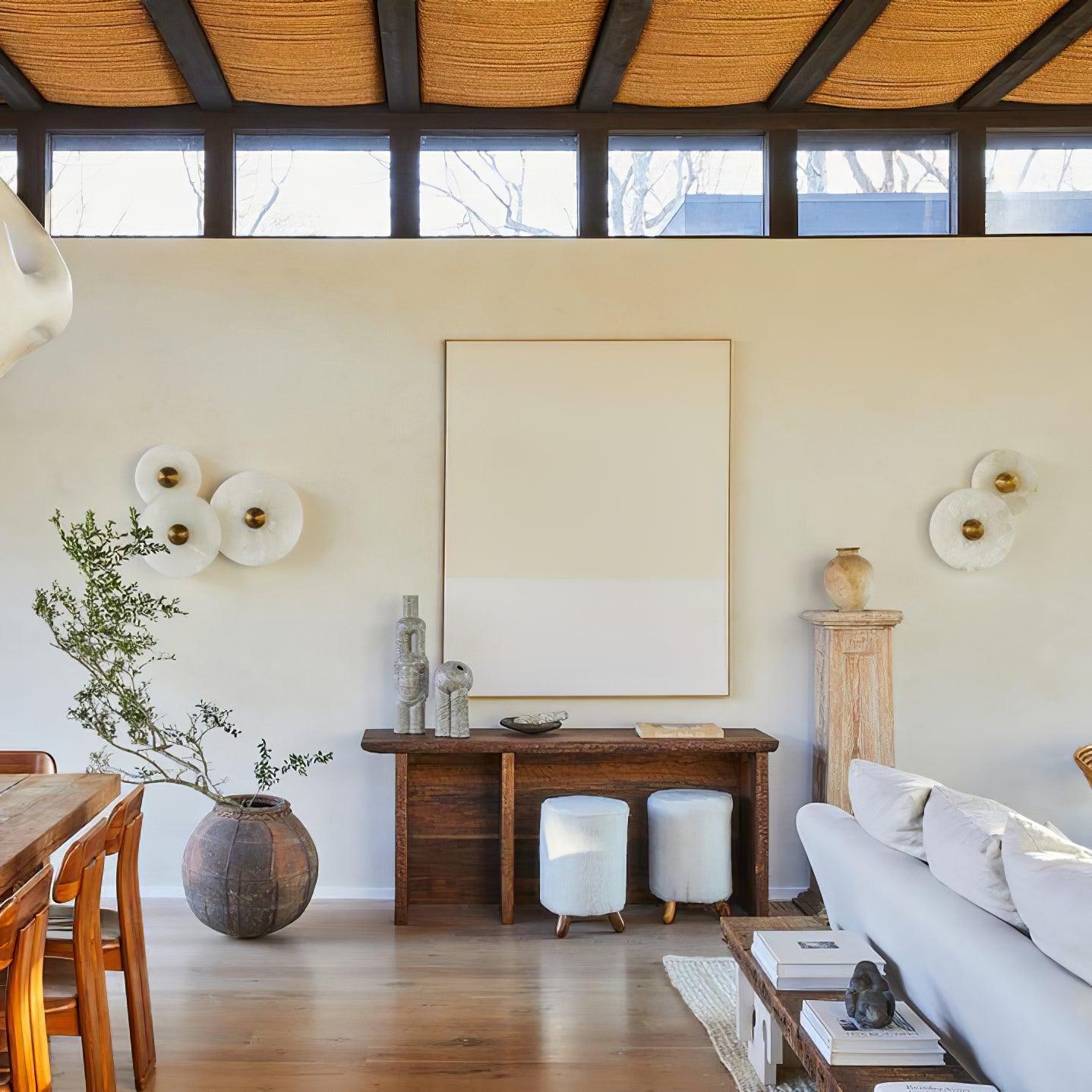 Kristy Alabaster Combination Wall Lamp - Letslighting