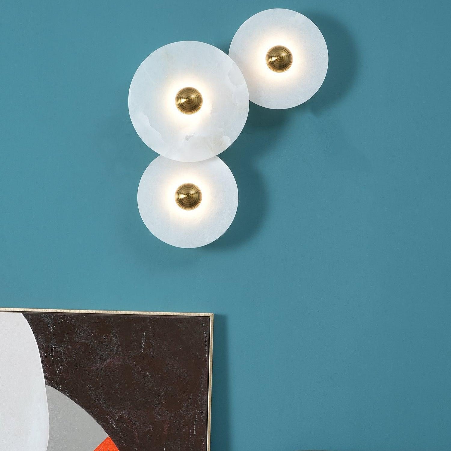 Kristy Alabaster Combination Wall Lamp - Letslighting