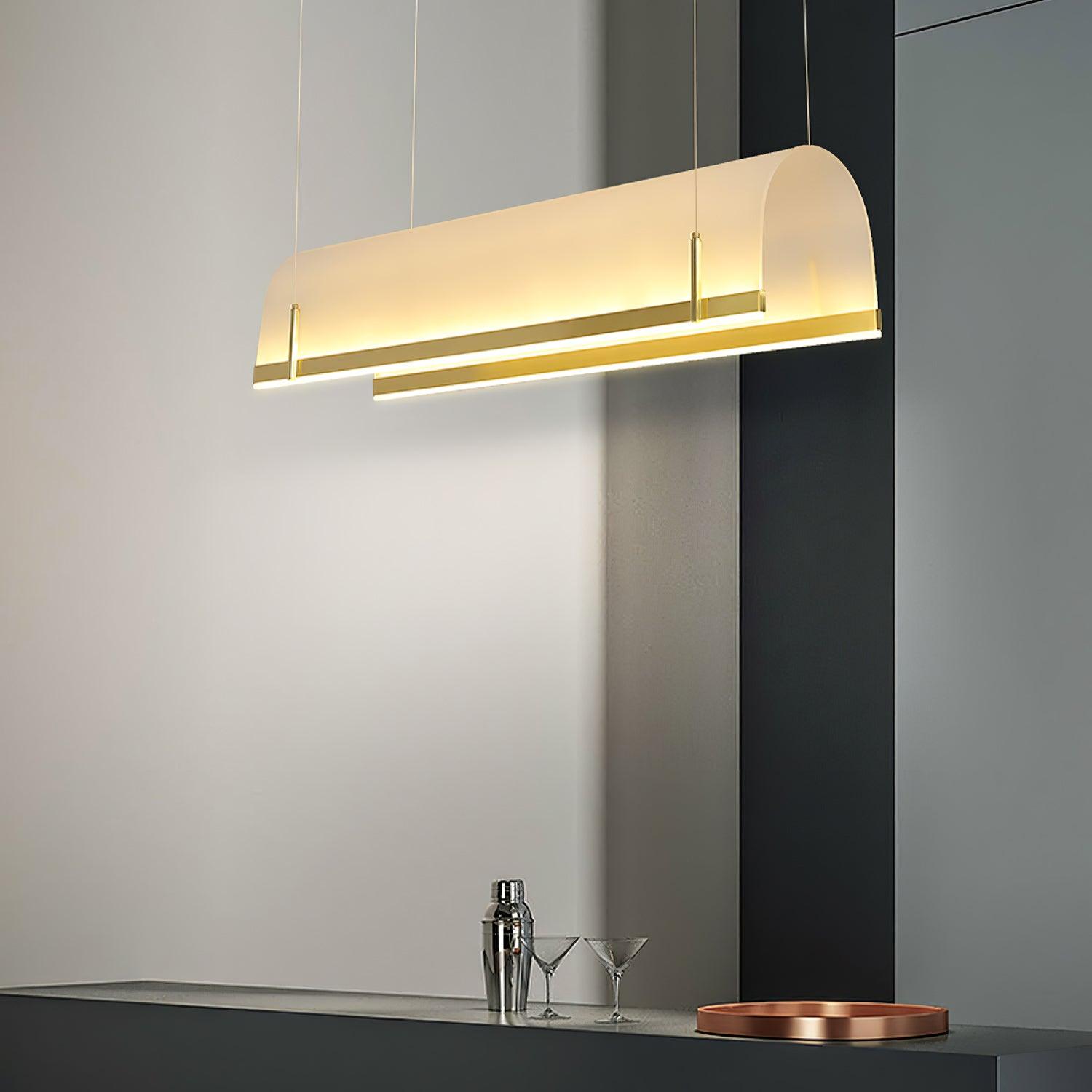 Cevinen Linear Gold Pendant Light - Letslighting