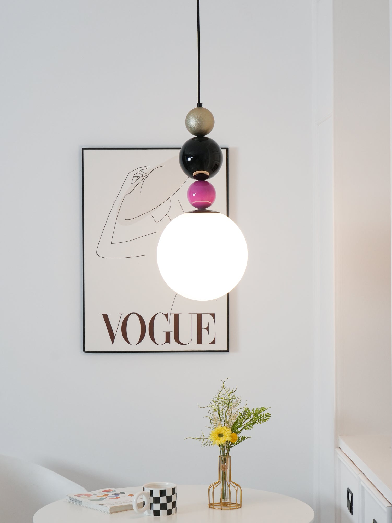 Eshaisra Nordic Art Round Balls Stacking Glass Pendant Lamp - Letslighting