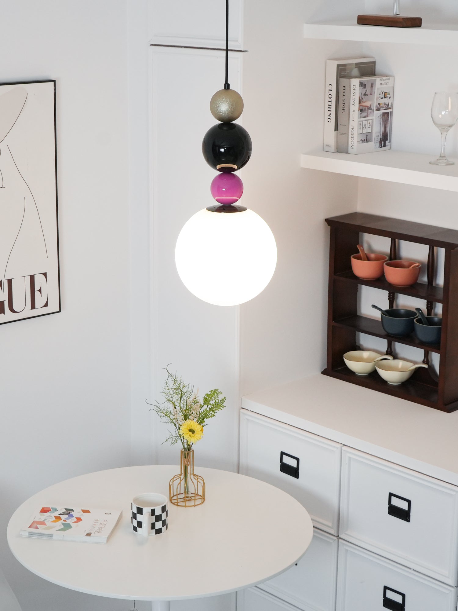 Eshaisra Nordic Art Round Balls Stacking Glass Pendant Lamp - Letslighting