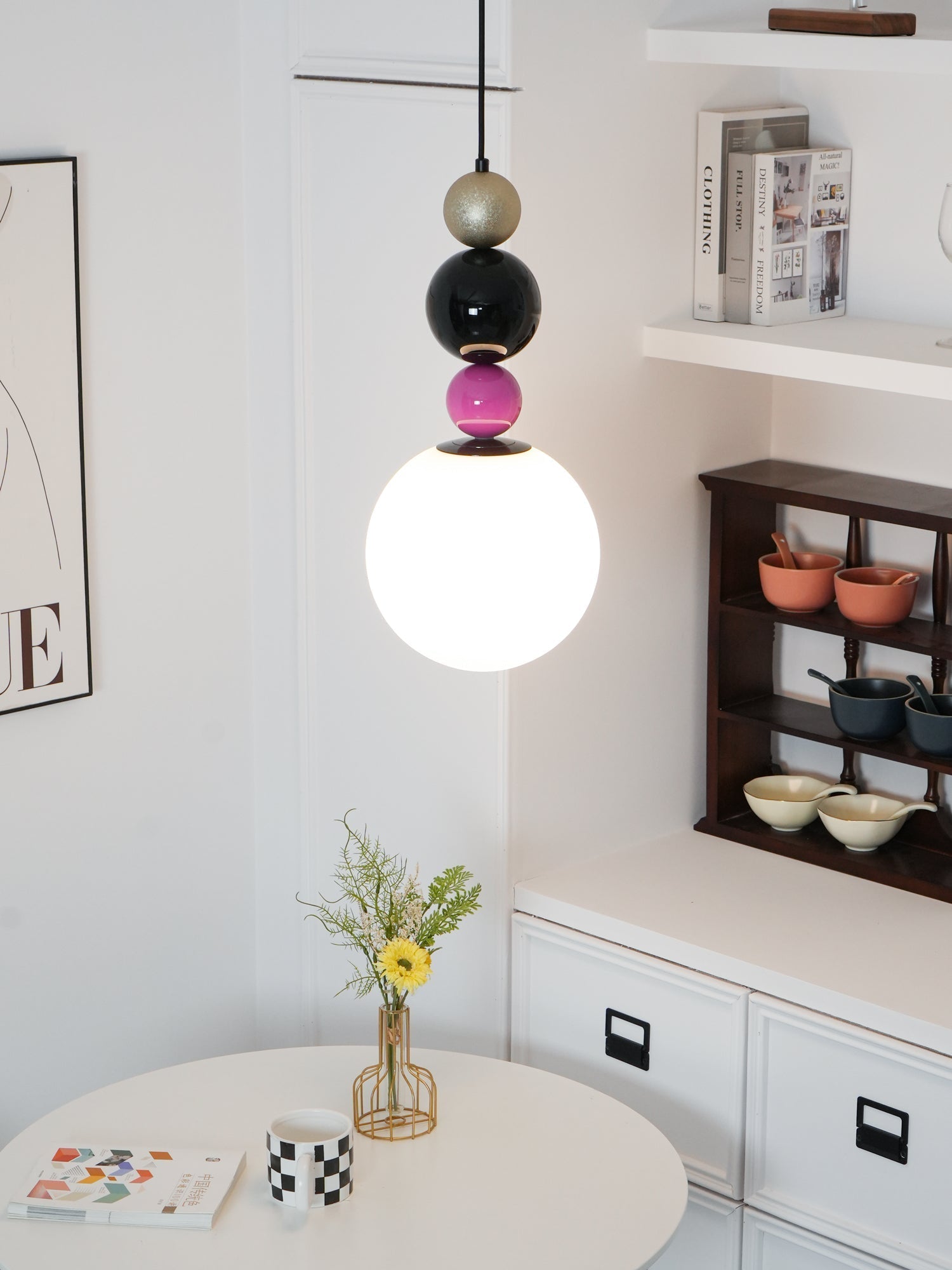 Eshaisra Nordic Art Round Balls Stacking Glass Pendant Lamp - Letslighting
