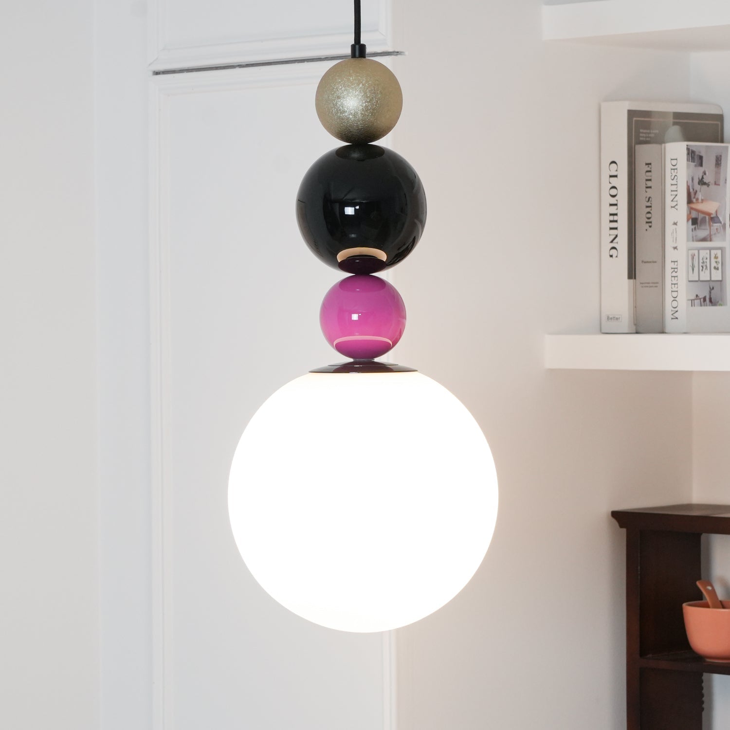Eshaisra Nordic Art Round Balls Stacking Glass Pendant Lamp - Letslighting