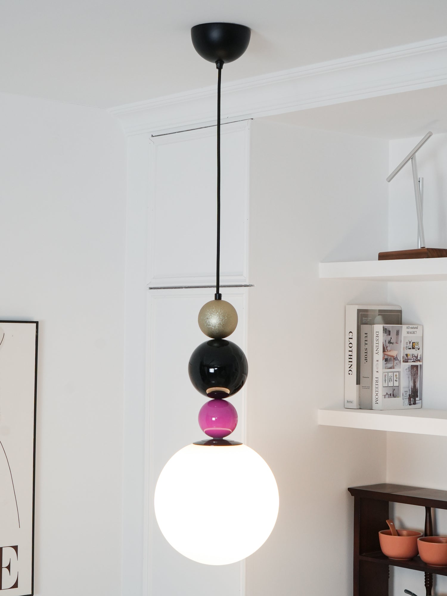 Eshaisra Nordic Art Round Balls Stacking Glass Pendant Lamp - Letslighting