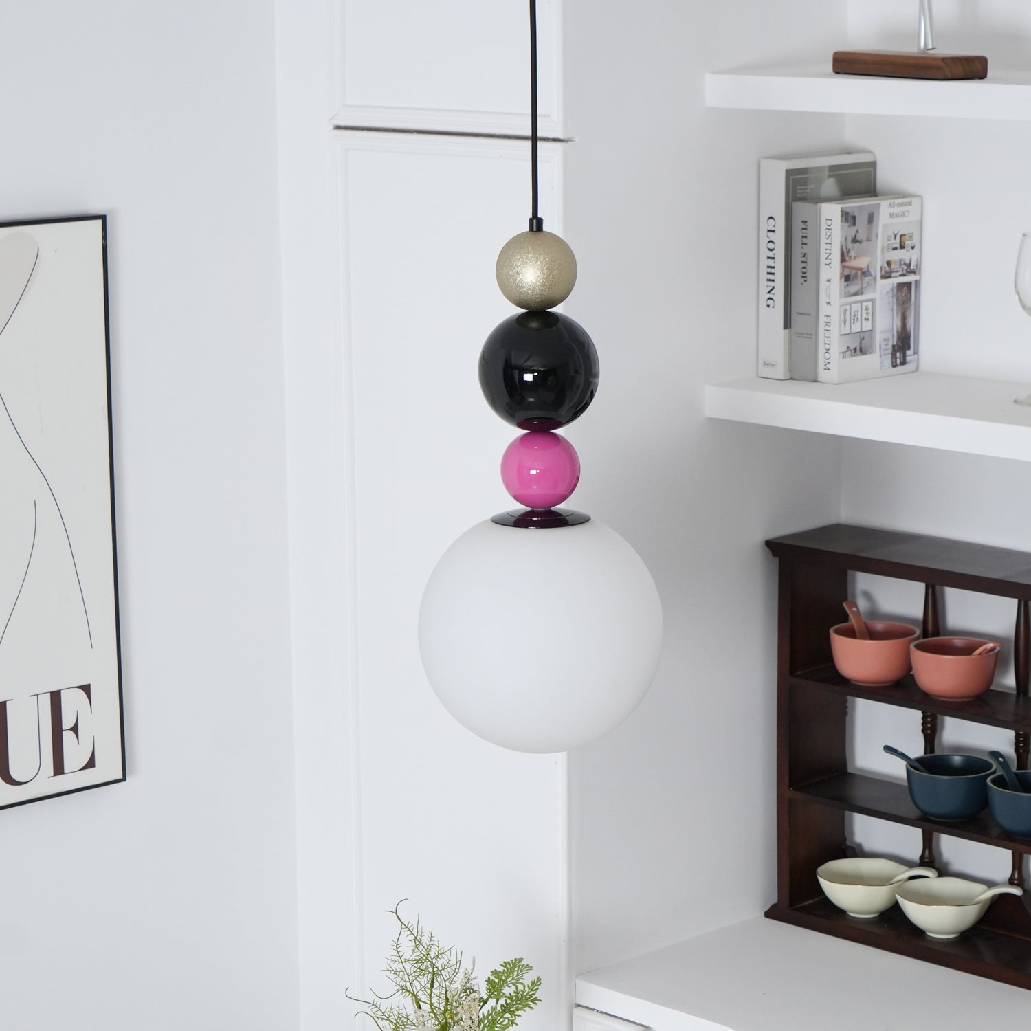 Eshaisra Nordic Art Round Balls Stacking Glass Pendant Lamp - Letslighting