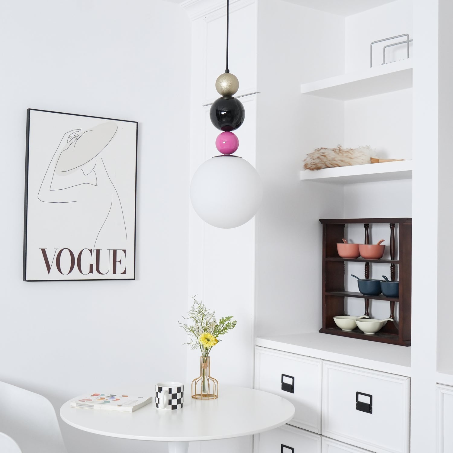 Eshaisra Nordic Art Round Balls Stacking Glass Pendant Lamp - Letslighting