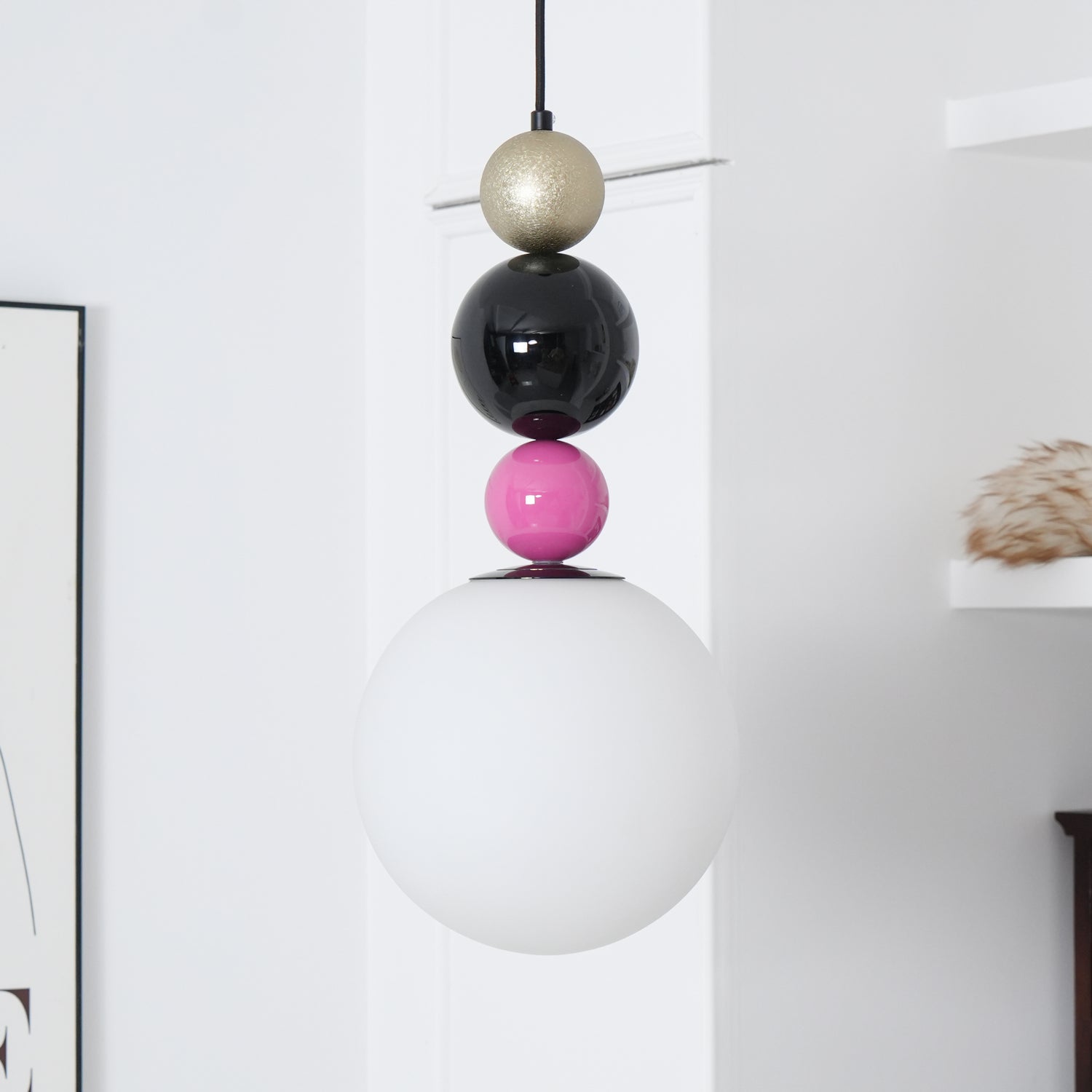 Eshaisra Nordic Art Round Balls Stacking Glass Pendant Lamp - Letslighting