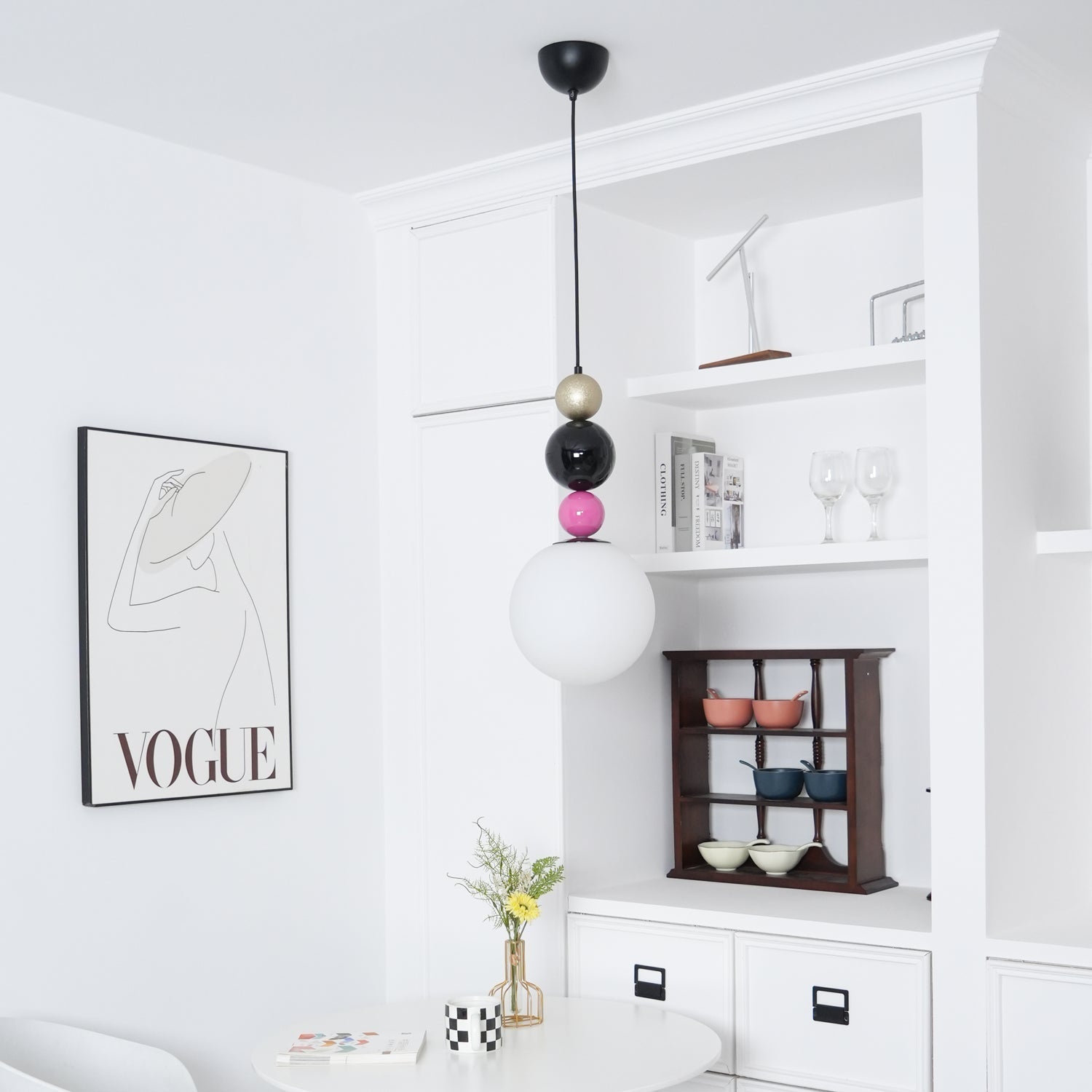 Eshaisra Nordic Art Round Balls Stacking Glass Pendant Lamp - Letslighting