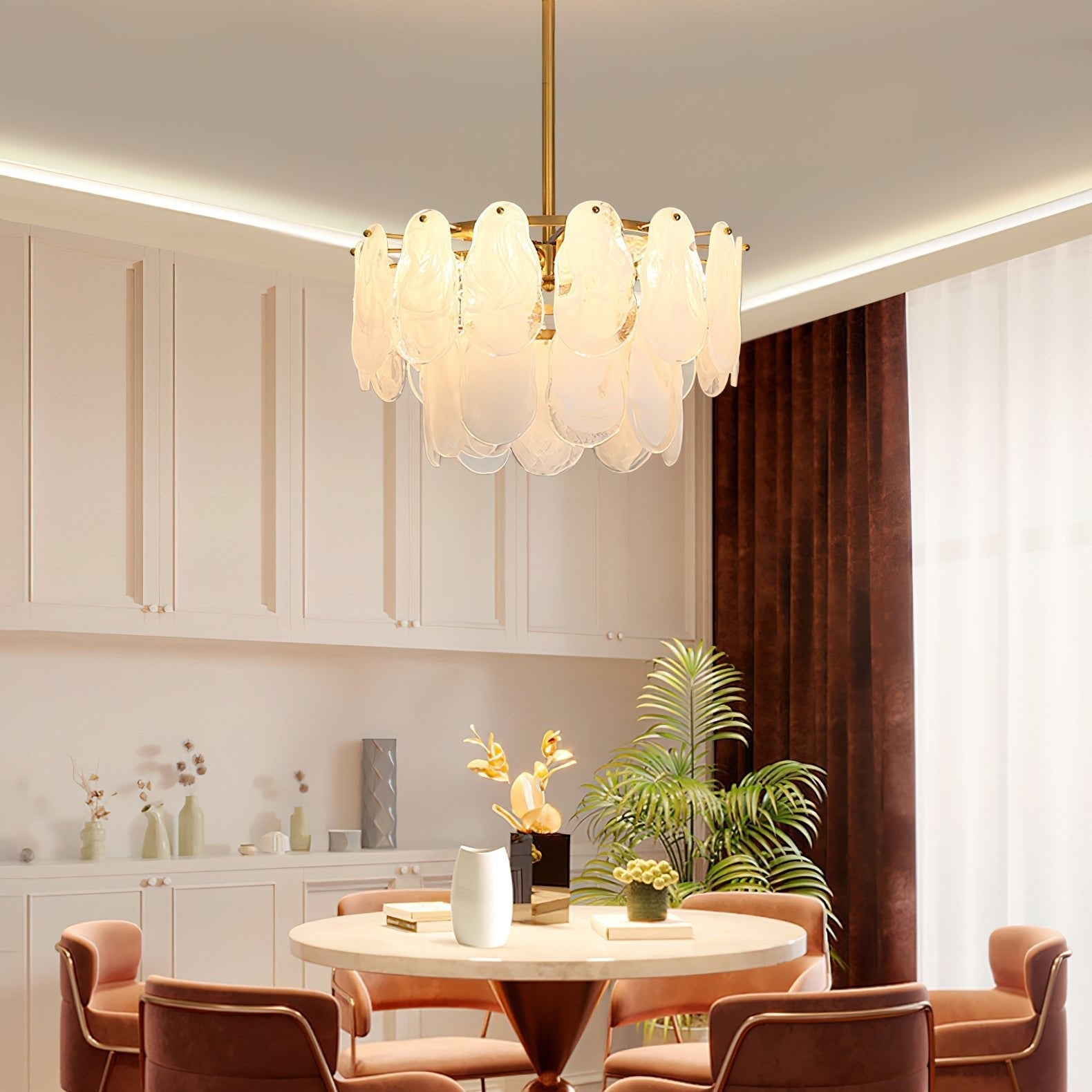 Zosolia Postmodern Luxury Round Cloud Glass Chandelier - Letslighting