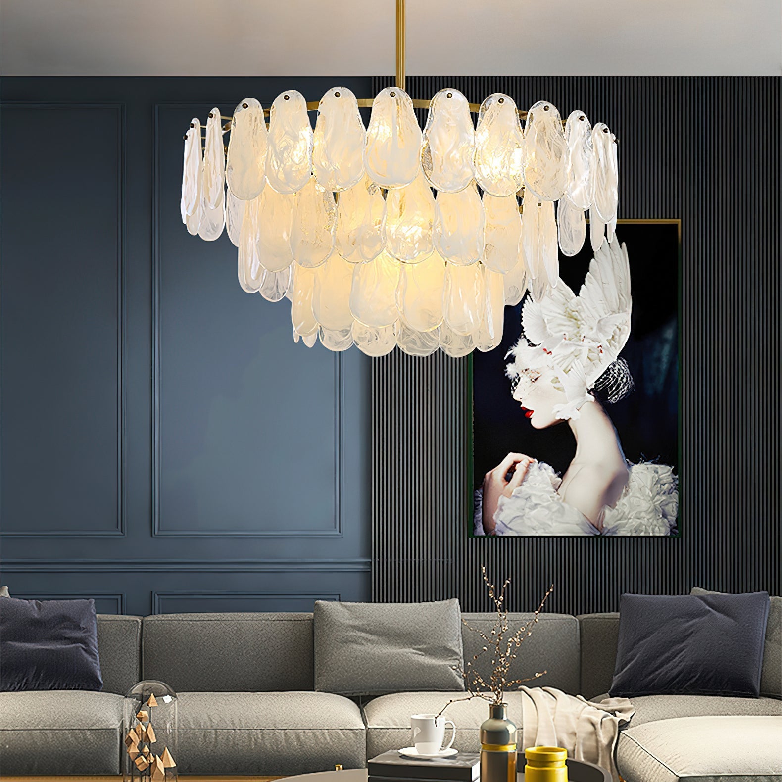 Zosolia Postmodern Luxury Round Cloud Glass Chandelier - Letslighting