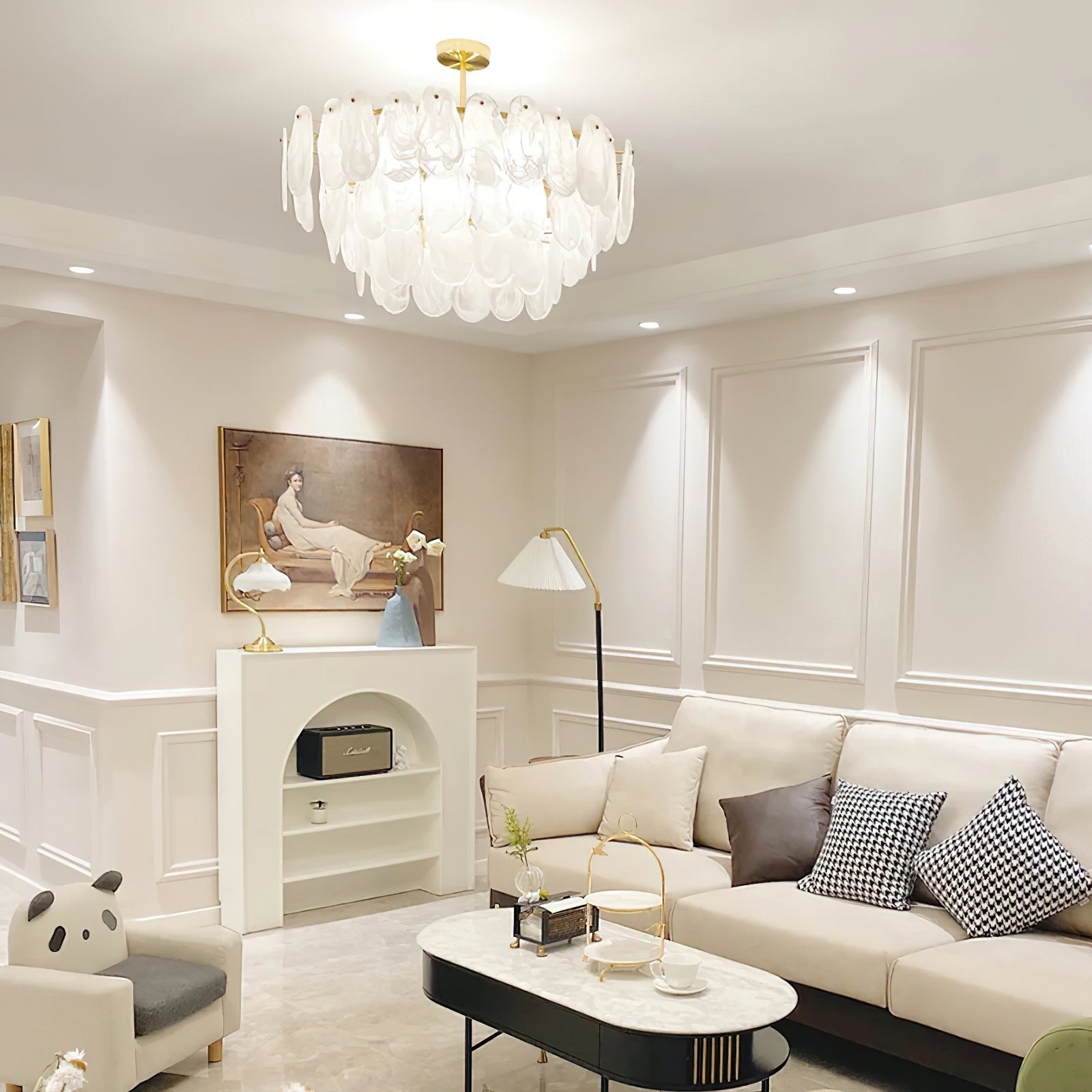 Zosolia Postmodern Luxury Round Cloud Glass Chandelier - Letslighting
