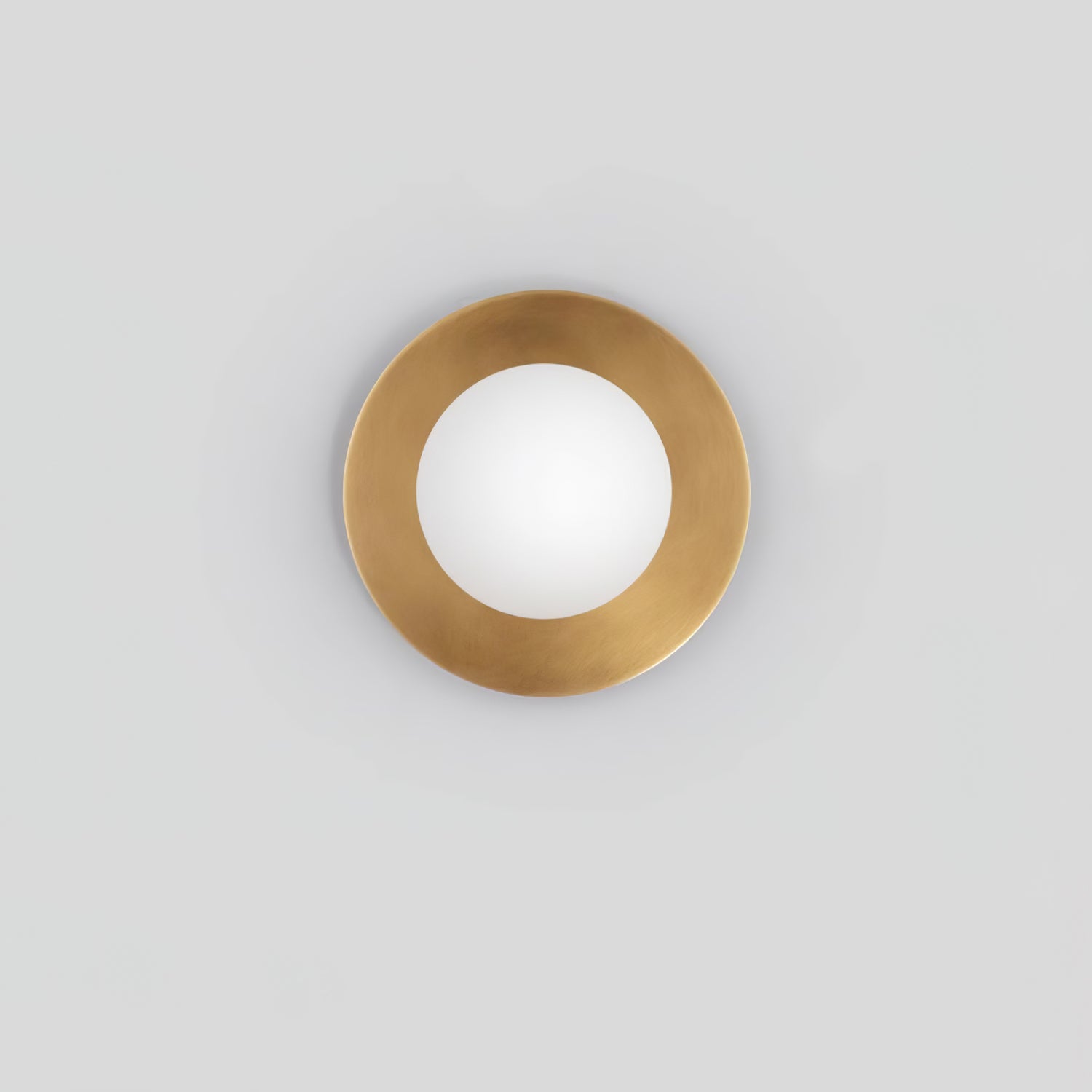 Godfrey Modern Minimalist Round Art Brass Glass Wall Lamp - Letslighting