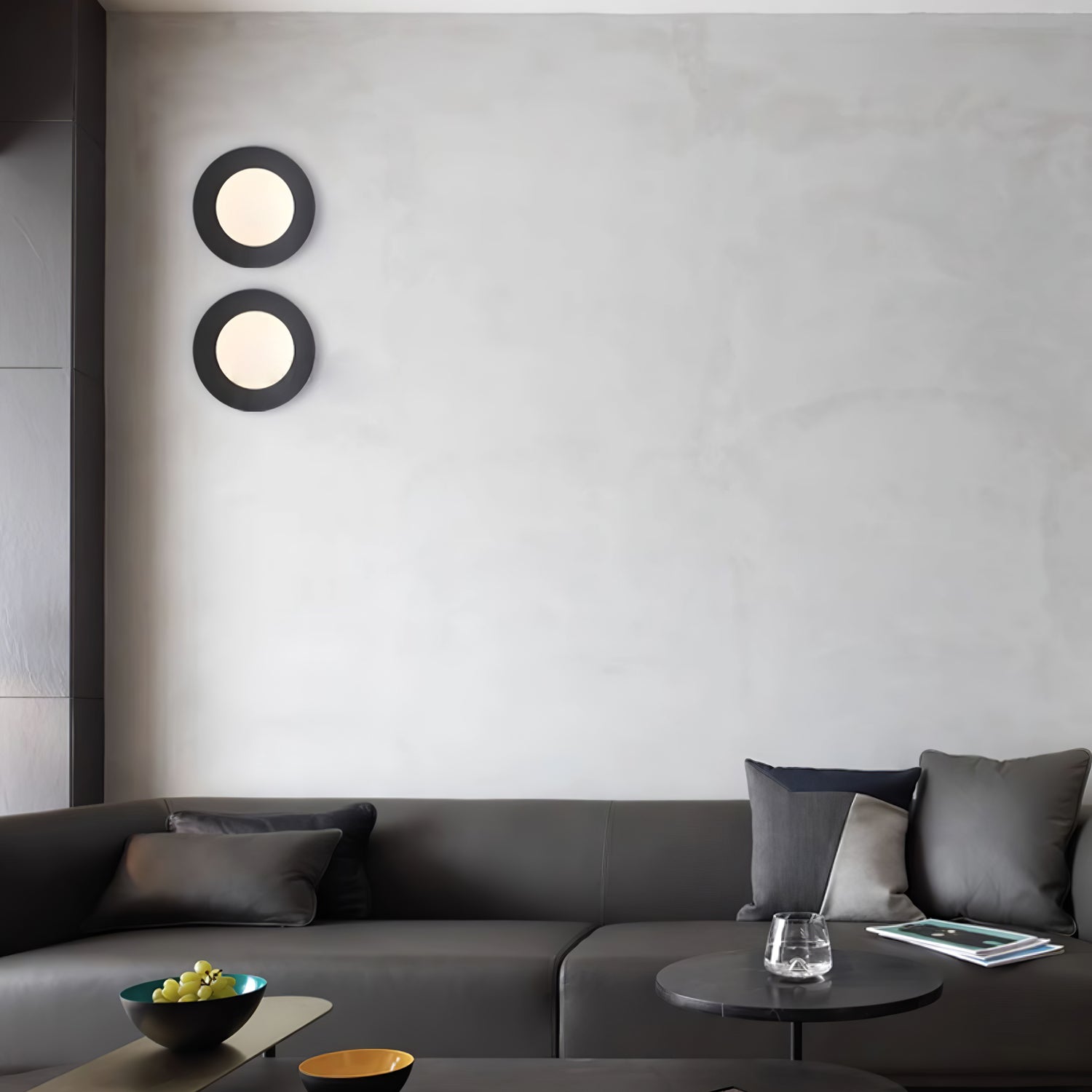Godfrey Modern Minimalist Round Art Brass Glass Wall Lamp - Letslighting
