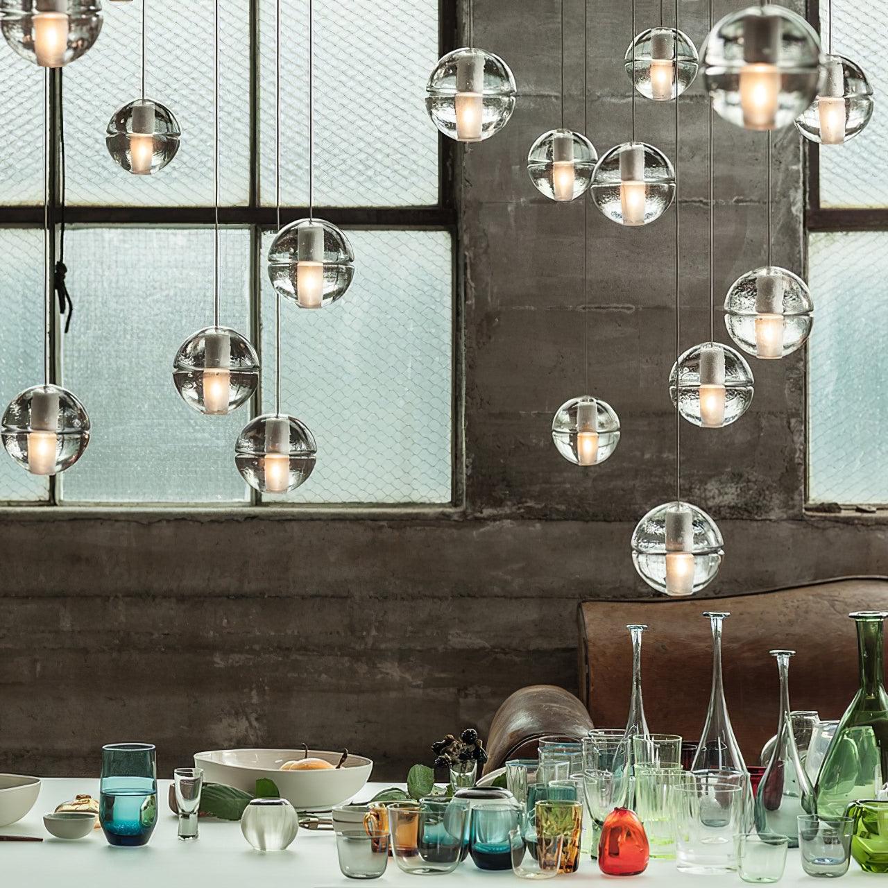 Round Chandelier Hanging Cluster Crystal Drop - Letslighting