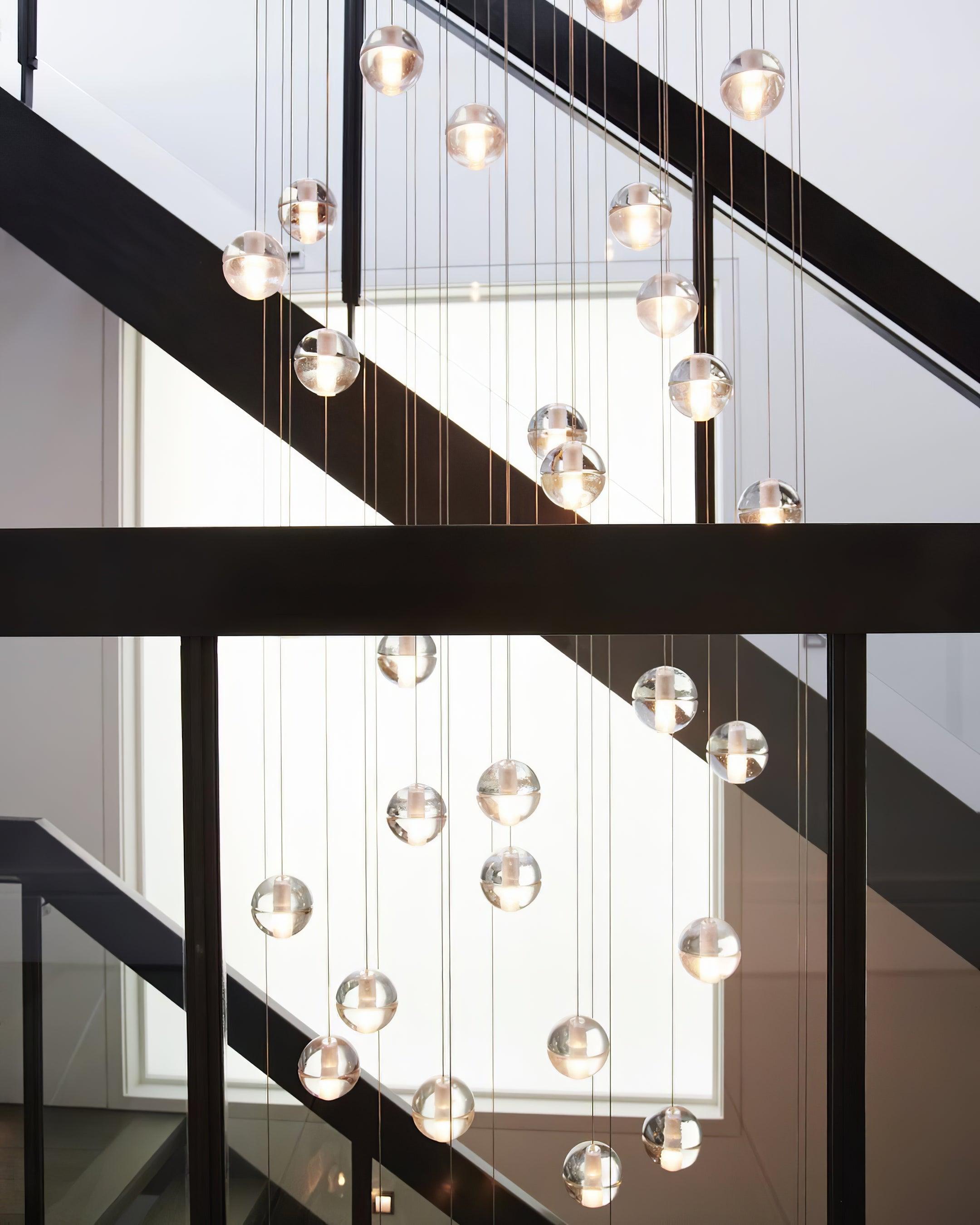 Round Chandelier Hanging Cluster Crystal Drop - Letslighting