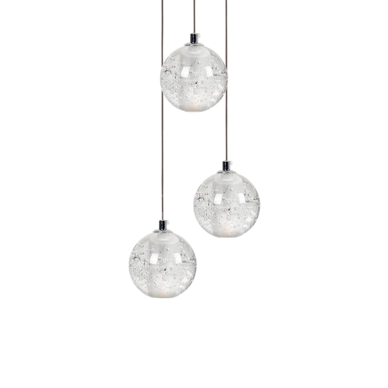 Round Chandelier Hanging Cluster Crystal Drop - Letslighting