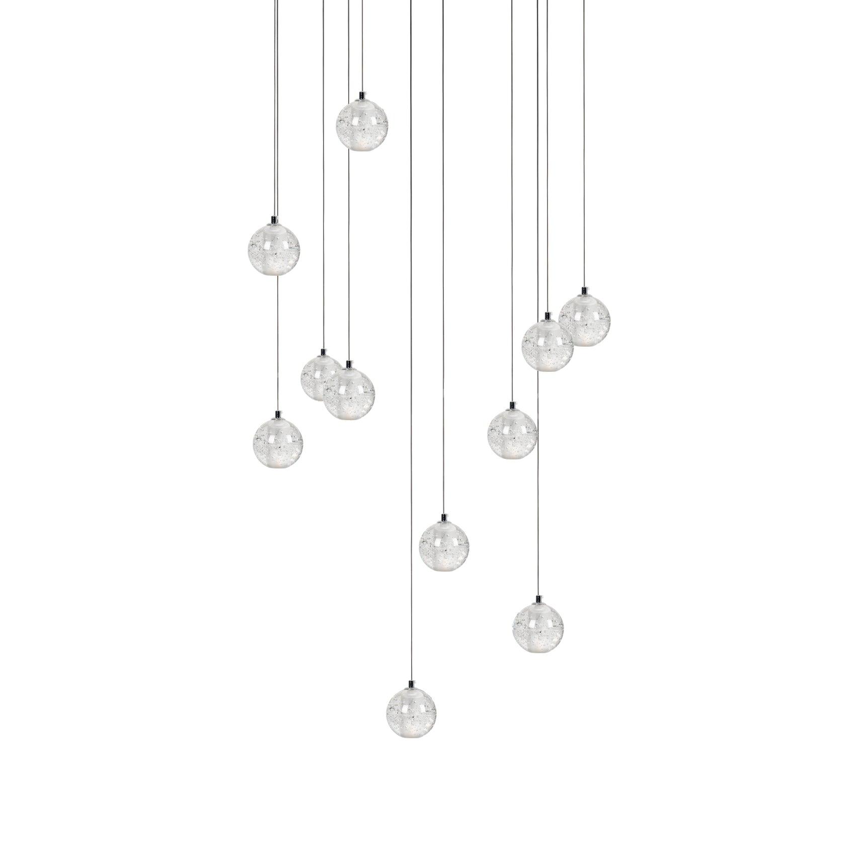 Round Chandelier Hanging Cluster Crystal Drop - Letslighting