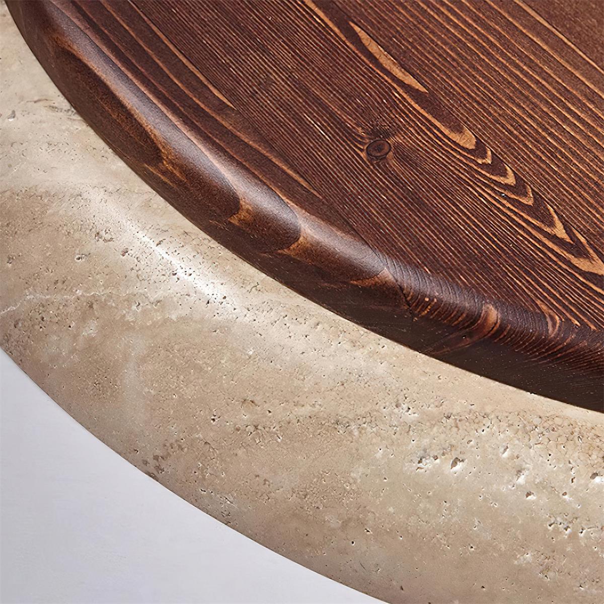 Halo Round Travertine Ceiling Light