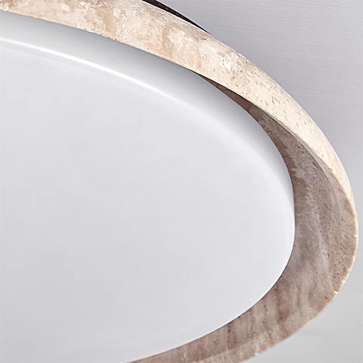 Halo Round Travertine Ceiling Light