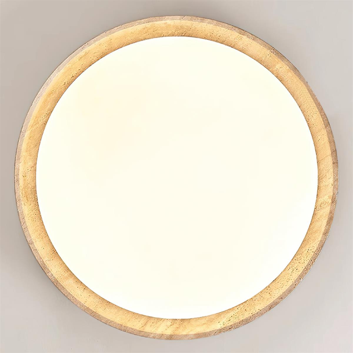 Halo Round Travertine Ceiling Light