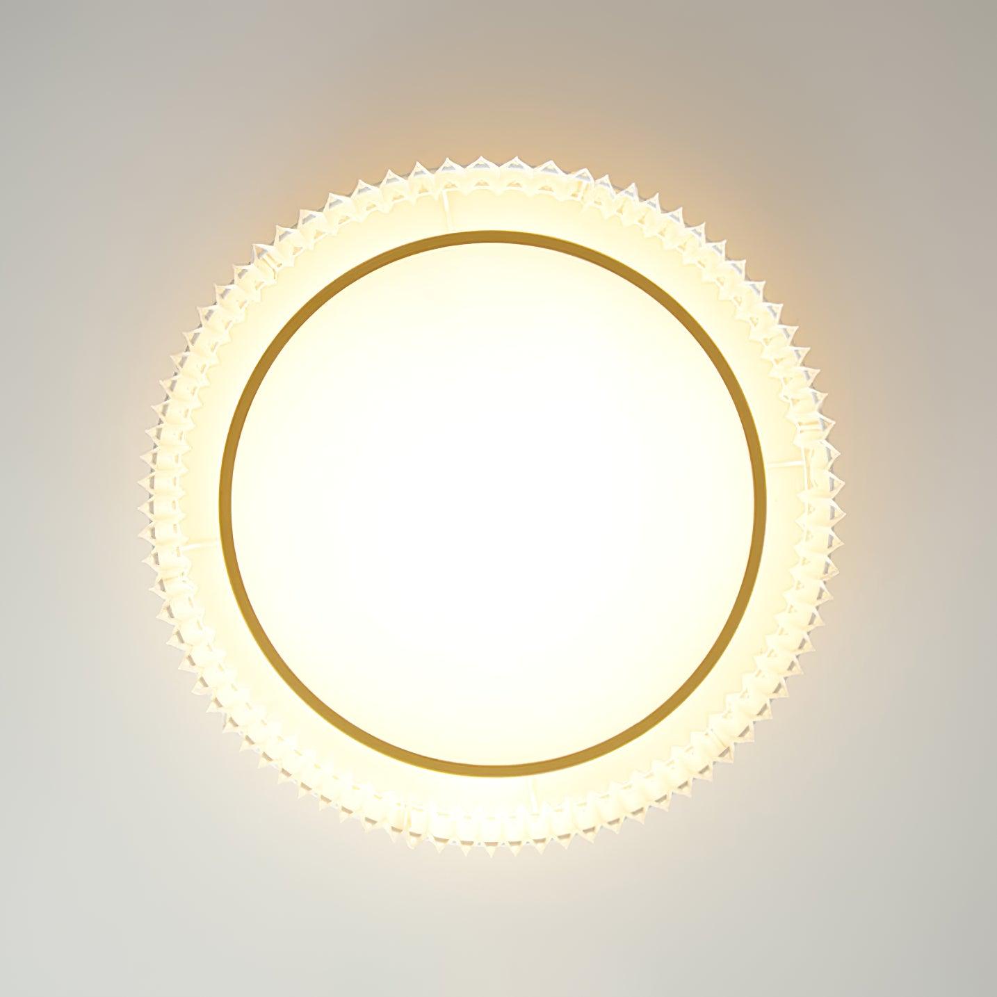 Corinila Round Pleated Fabric Ceiling Lamp - Letslighting