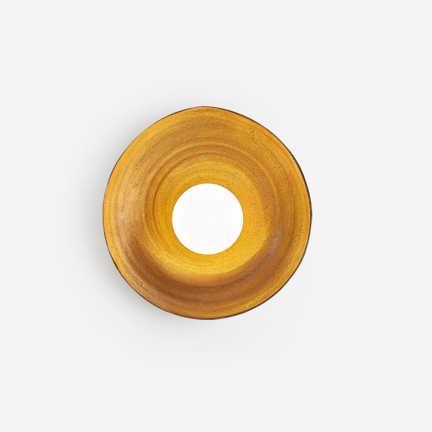 Wall Lamp Fiberglass Disc Acrylic Globe for Nordic Warmth - Letslighting