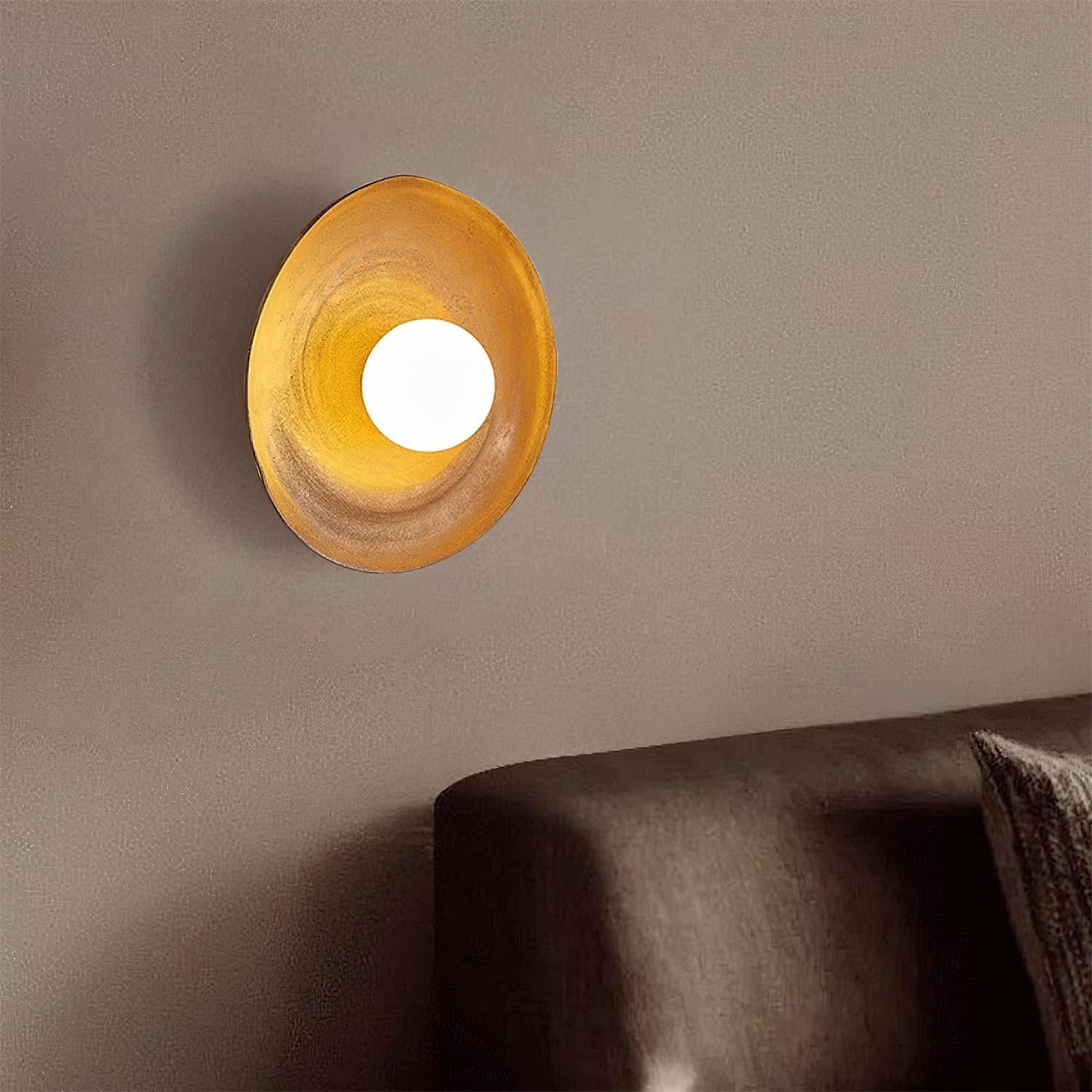 Wall Lamp Fiberglass Disc Acrylic Globe for Nordic Warmth - Letslighting