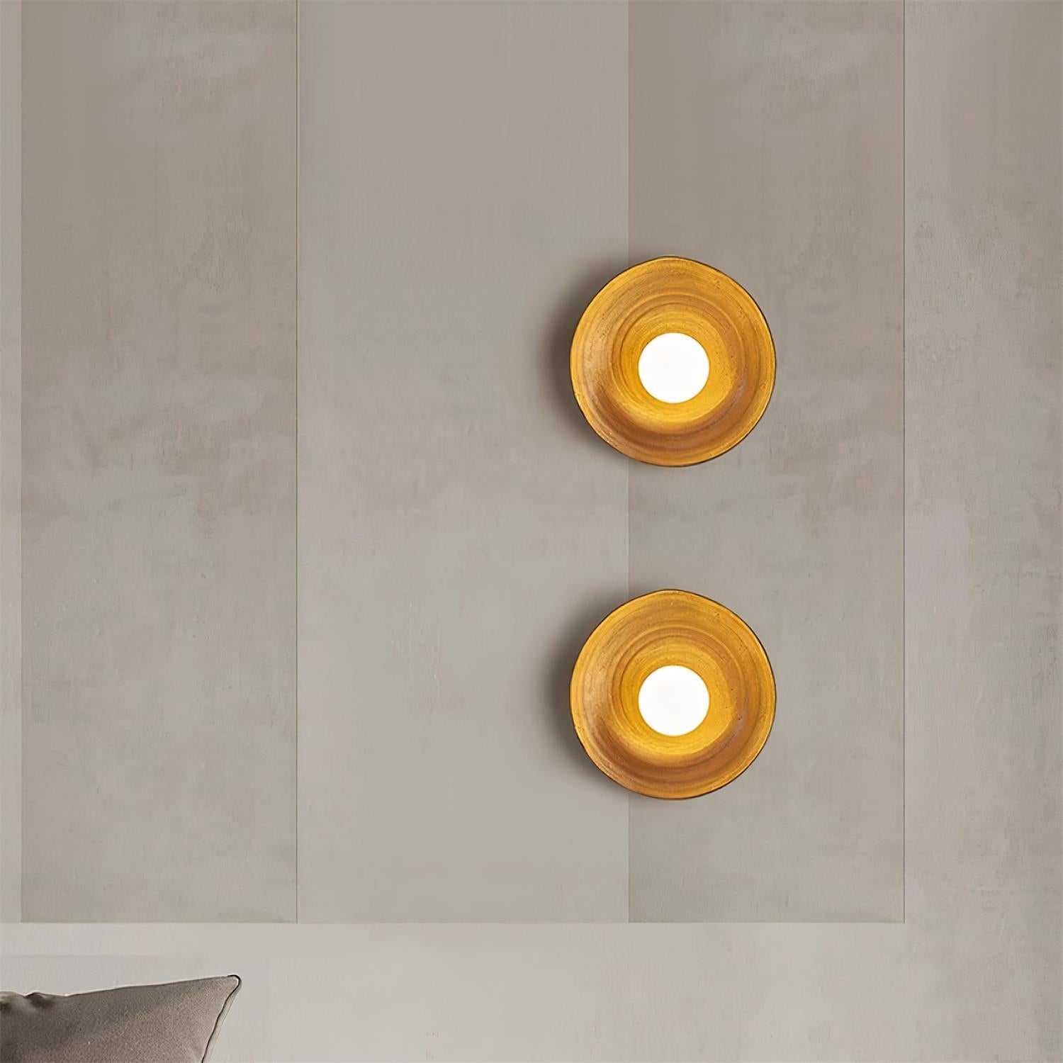 Wall Lamp Fiberglass Disc Acrylic Globe for Nordic Warmth - Letslighting