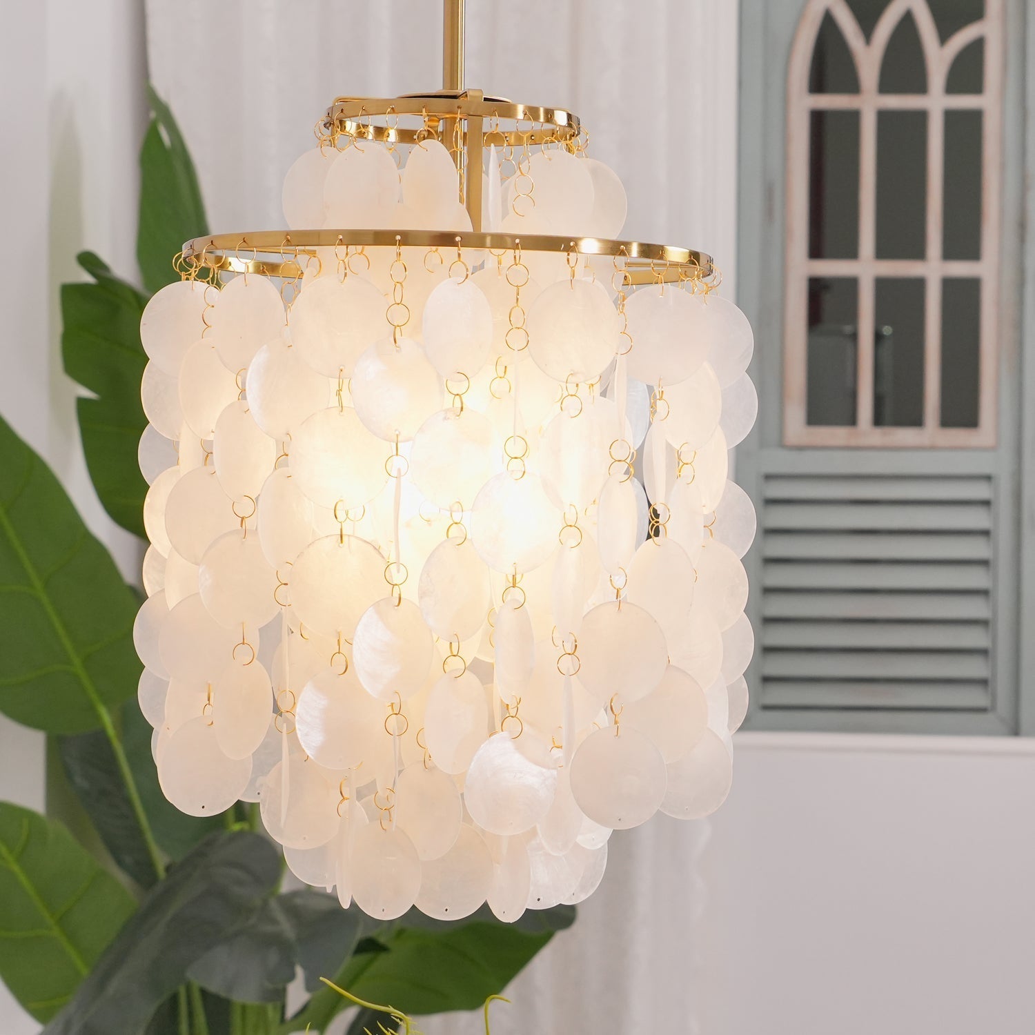 Lustra Pendant Lamp Round Shell Ring - Letslighting