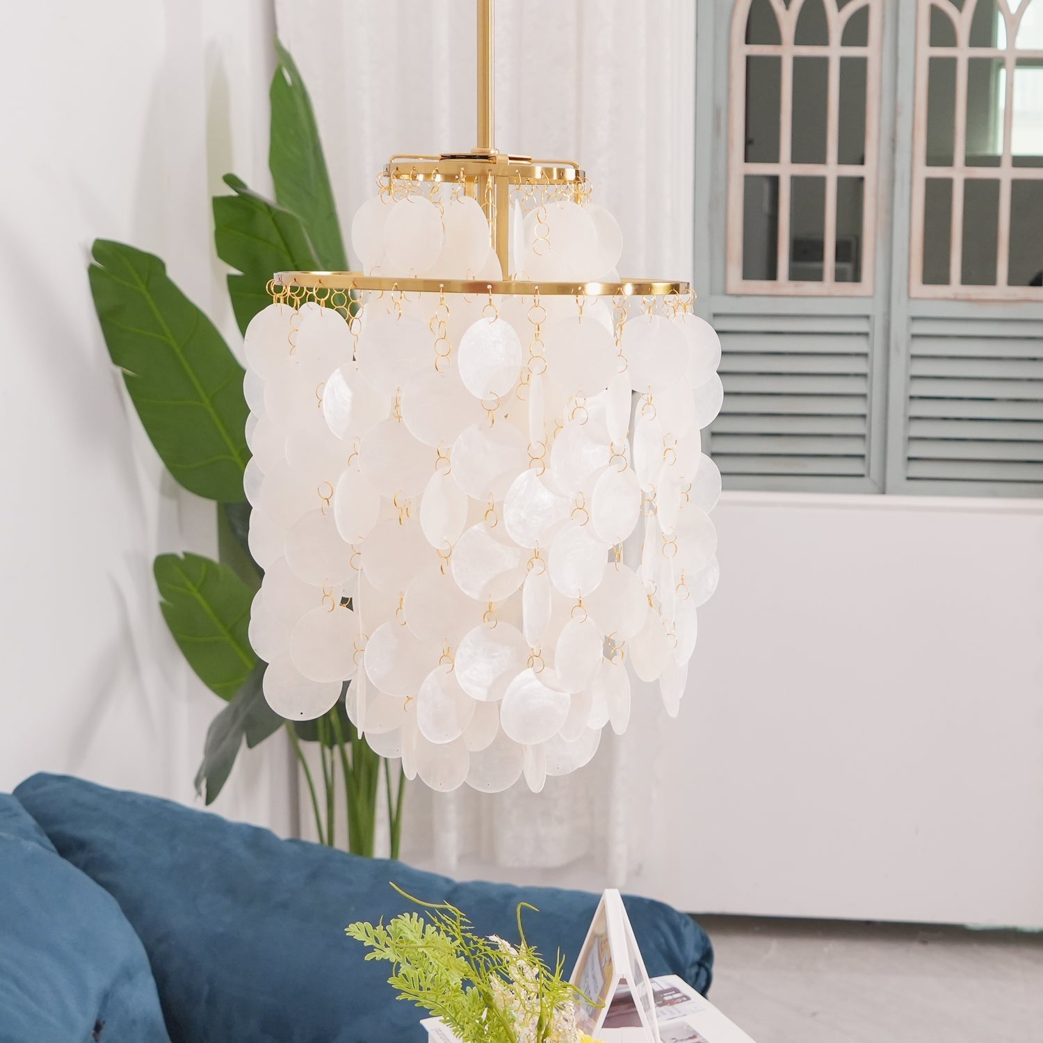 Lustra Pendant Lamp Round Shell Ring - Letslighting