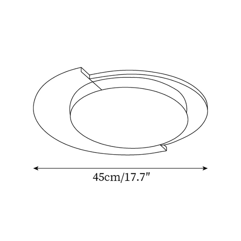 Toina Ceiling Light Round Two Tone Modern Minimalist - Letslighting